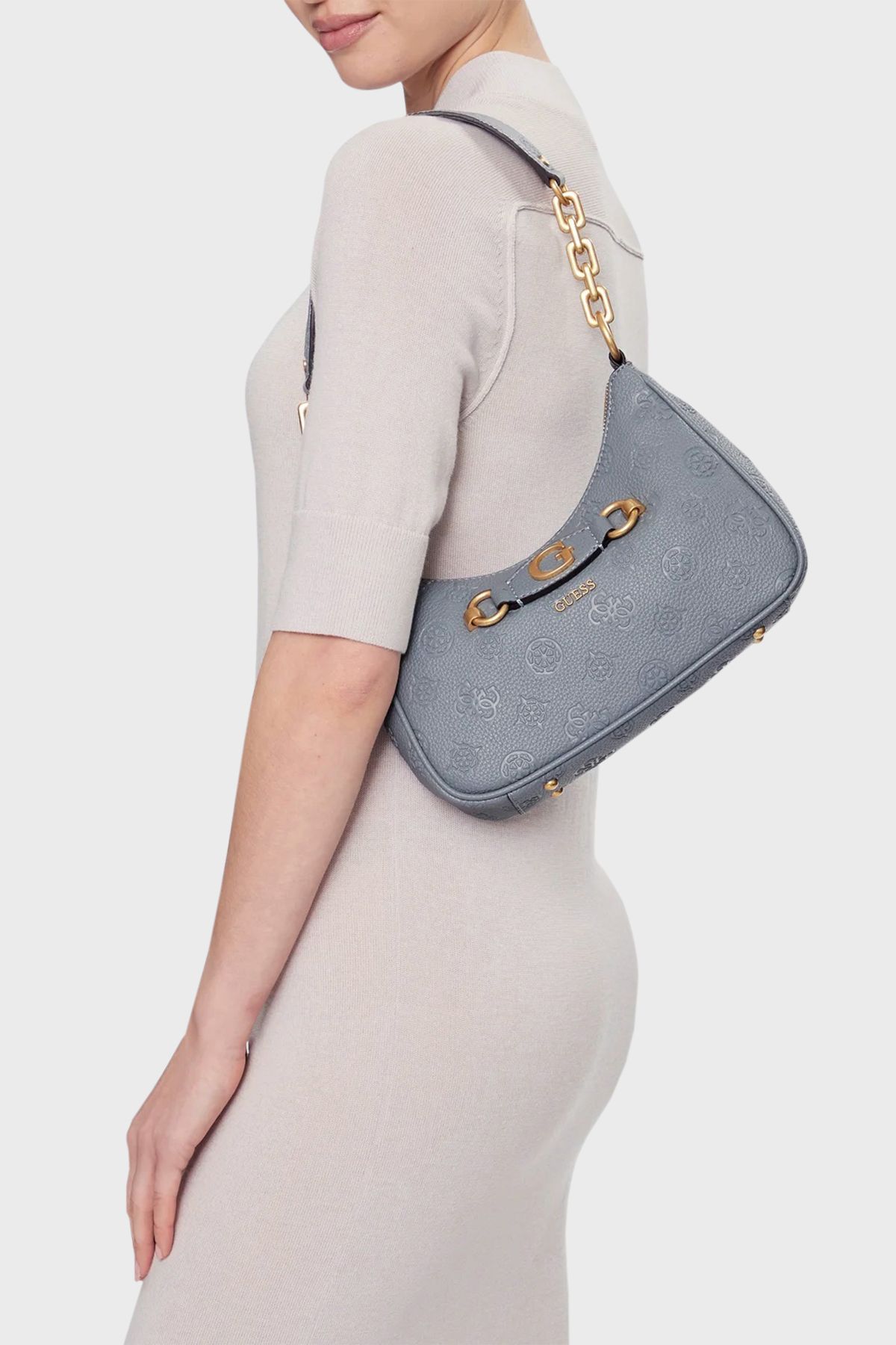 Guess-Geanta cu curea cu lant Geanta de umar 2