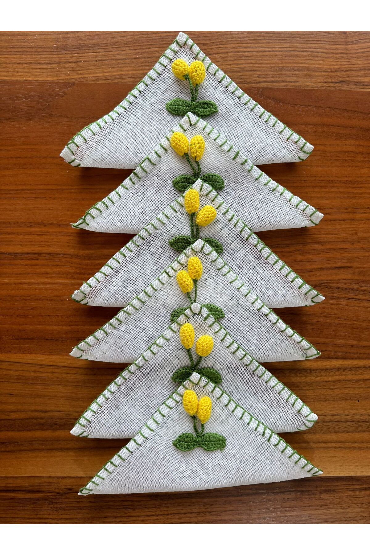 HALATÇI HOME-Coffee Presentation Napkin Lemon Cover Set of 6 2