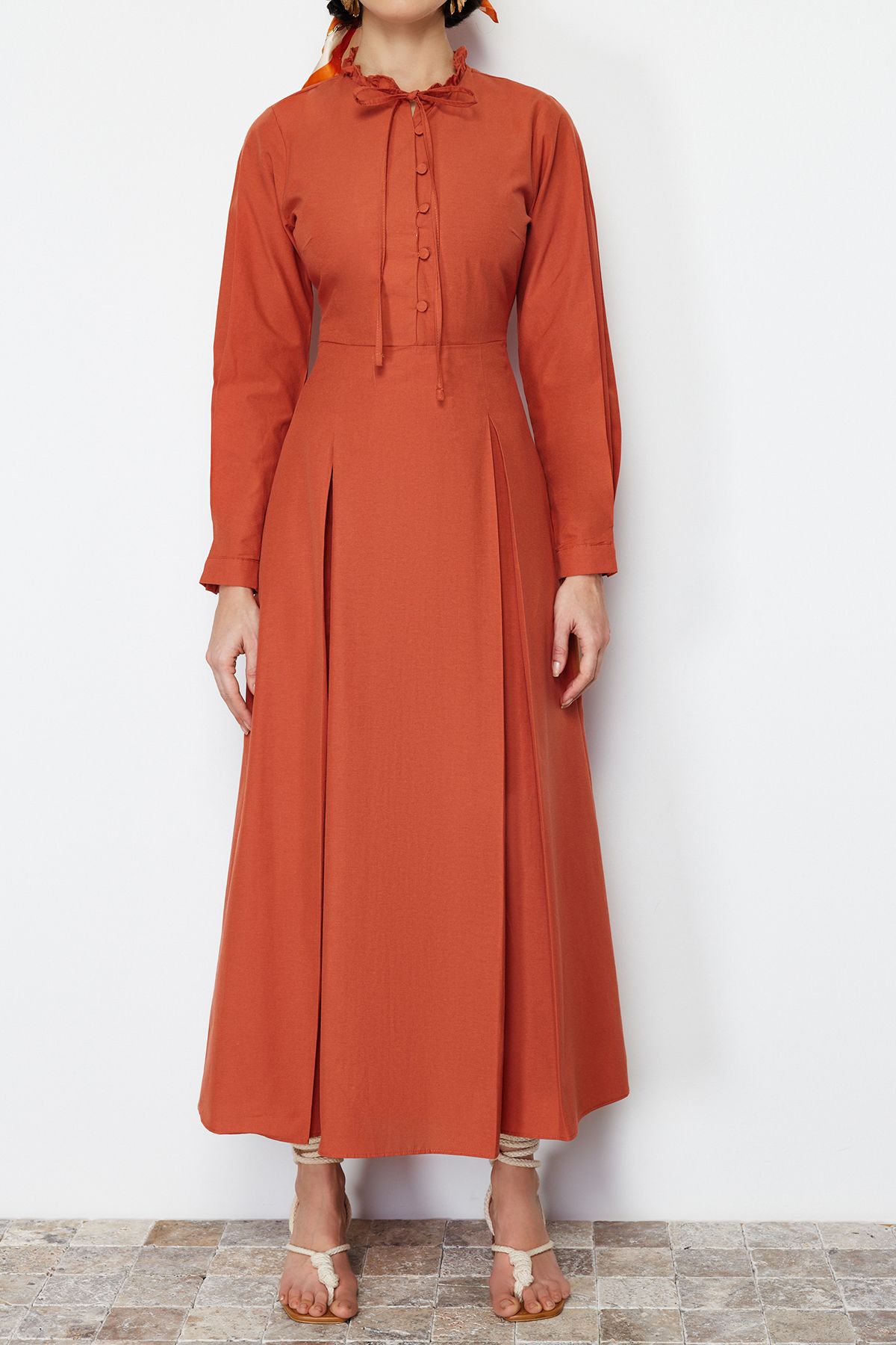 haljina-dugi-rukav-orange