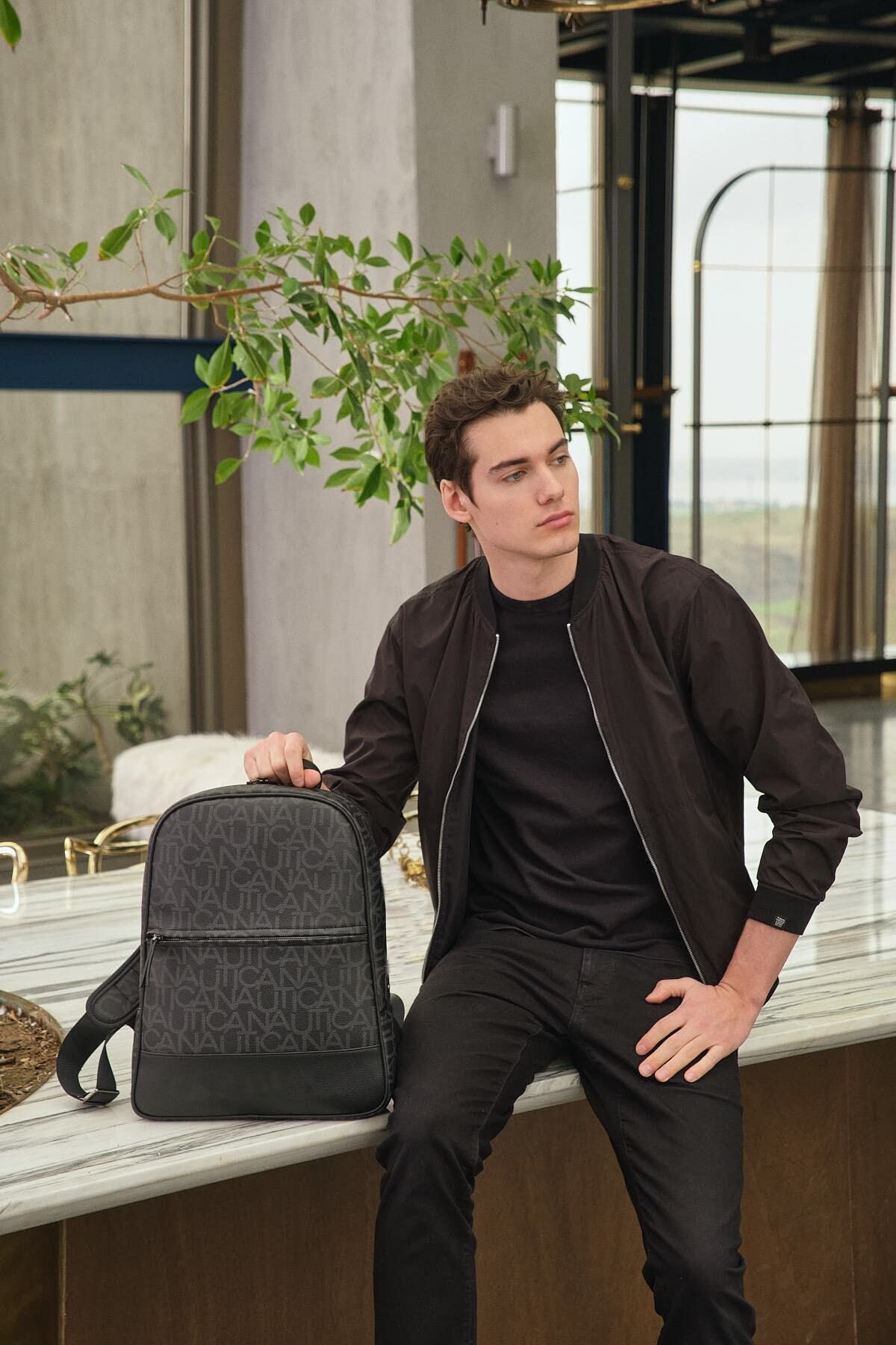 Nautica backpack black discount
