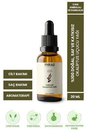 Phrau %100 Saf Ve Doğal Okaliptus Uçucu Yağı 20 ml