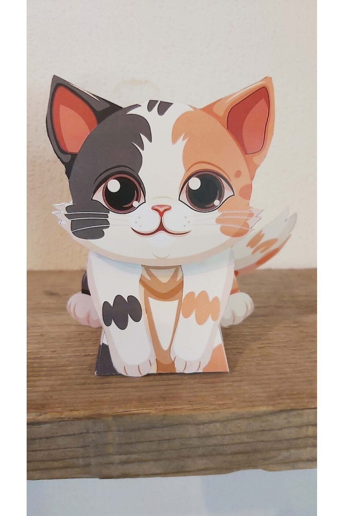 EL YAPIMI-Psacraft School Project 3D Cat Model Hand Skill Cut Paste Kids Play Set 7