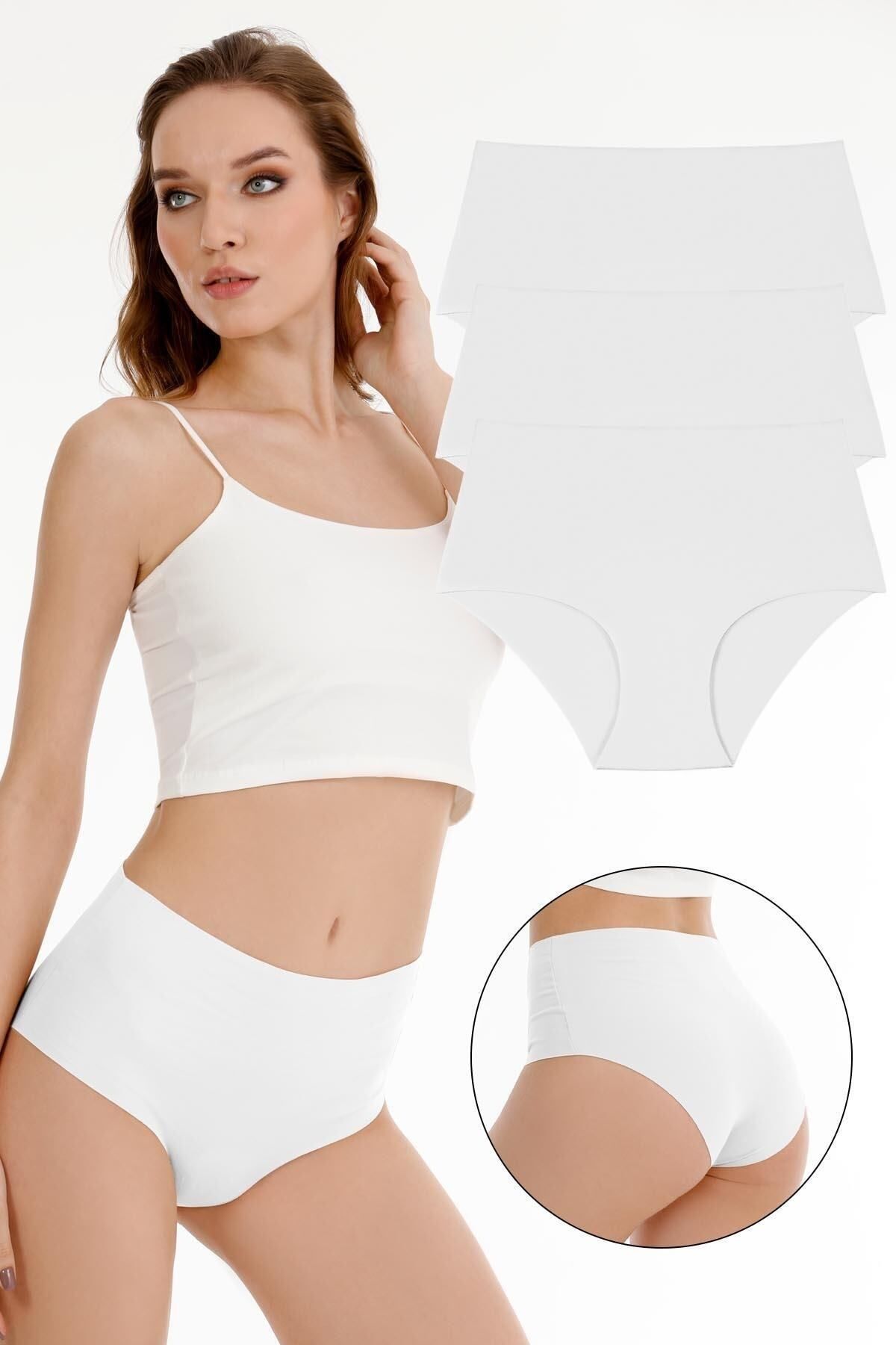 Sensu Women s Cotton High Waist 3 Piece Panties Set Trendyol
