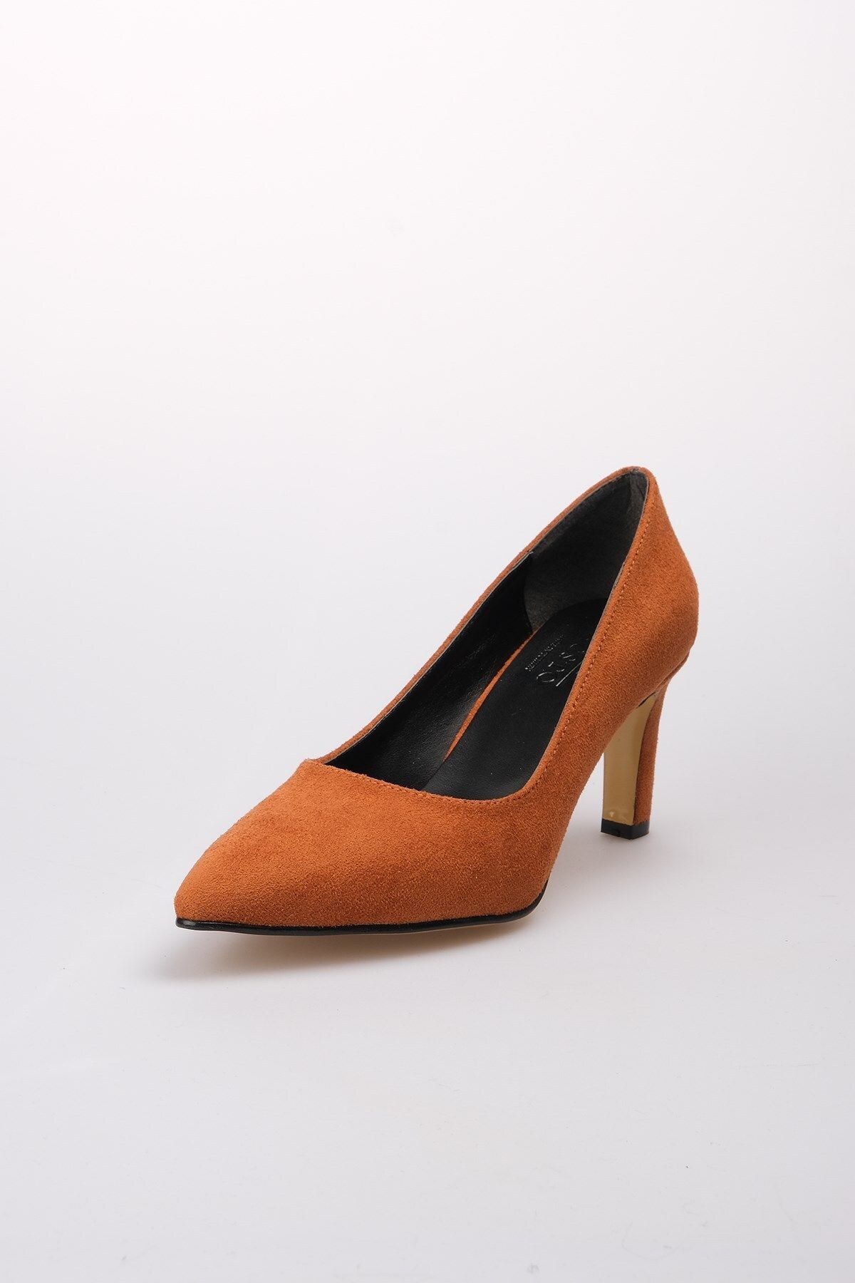 Mio Gusto Lita Tan Color Suede Women s Stiletto Heeled Shoes