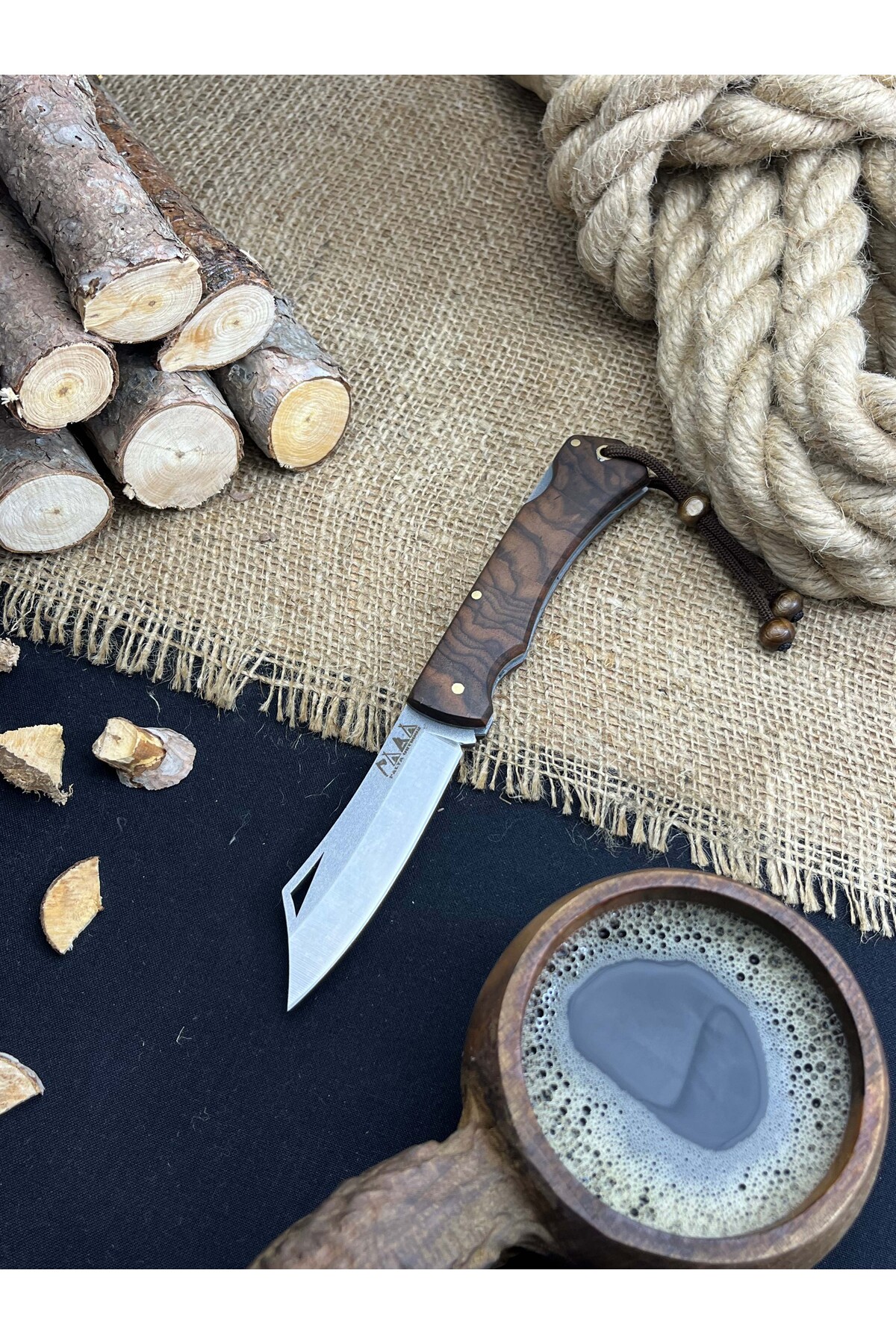 PALTA OUTDOOR Kamp Çakısı Outdoor Çakı Bıçak Mutfak Deri Kılıf El Yapımı Paslanmaz Çelik Piknik Çakısı Cep Çakısı