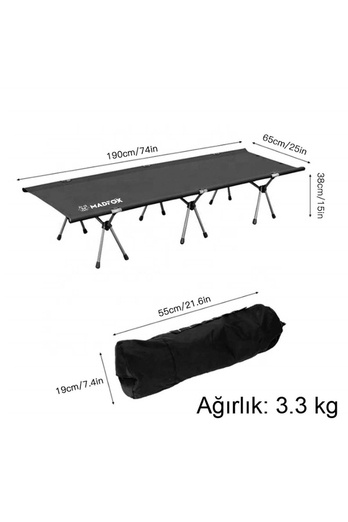 Madfox Avanger Katlanır Kamp Yatağı [ Kampet ] Siyah