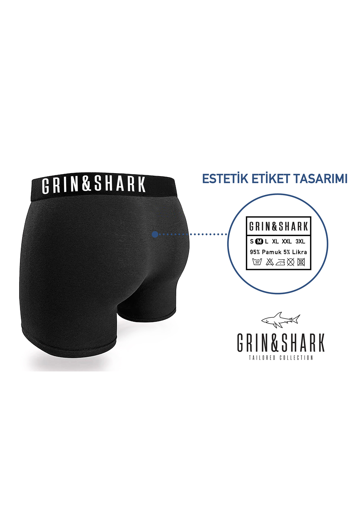 باکسر مردانه طلایی GRINSHARK | 1002 اورجینال - تصویر 5