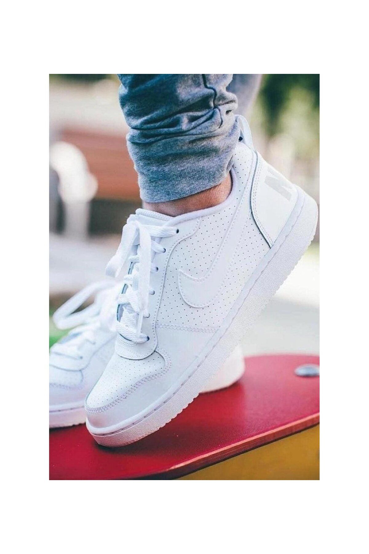 Nike Court Borough Low GS Casual Shoes Av3171 100 Trendyol