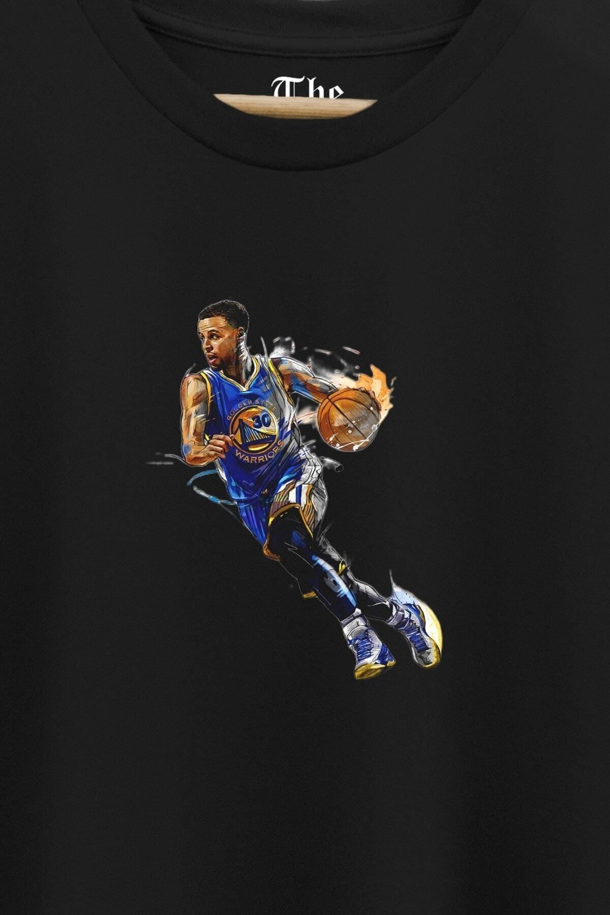 The Baski Black Unisex Stephen Curry Nba Basketball Printed Short