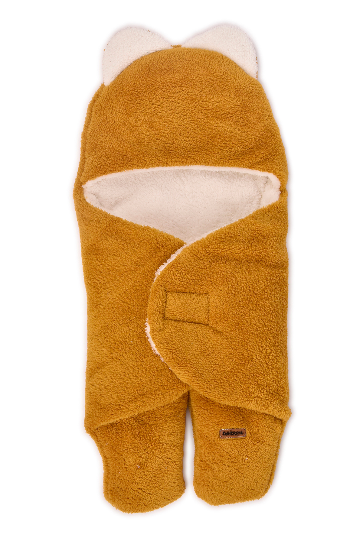 Beibons 0-12 Ay Çift Kat Elyaflı Bebek Dış Kundak- Pelüş Bebek Battaniyesi- Ayaklı Welsoft Bebek Uyku Tulumu fotoğrafı 3 (önizleme)