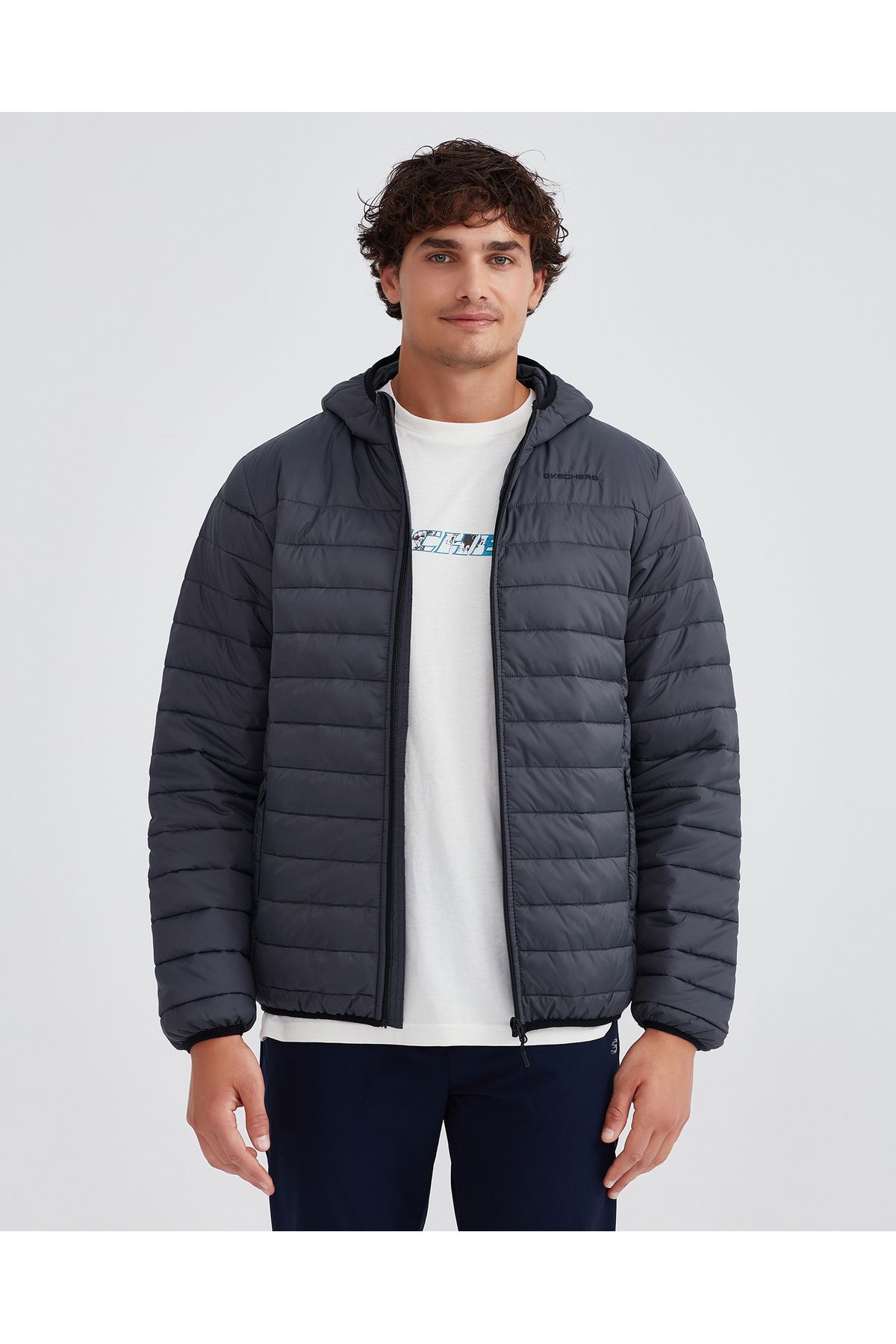 Skechers M Essential Hooded Jacket Men s Gray Coat S202063 040