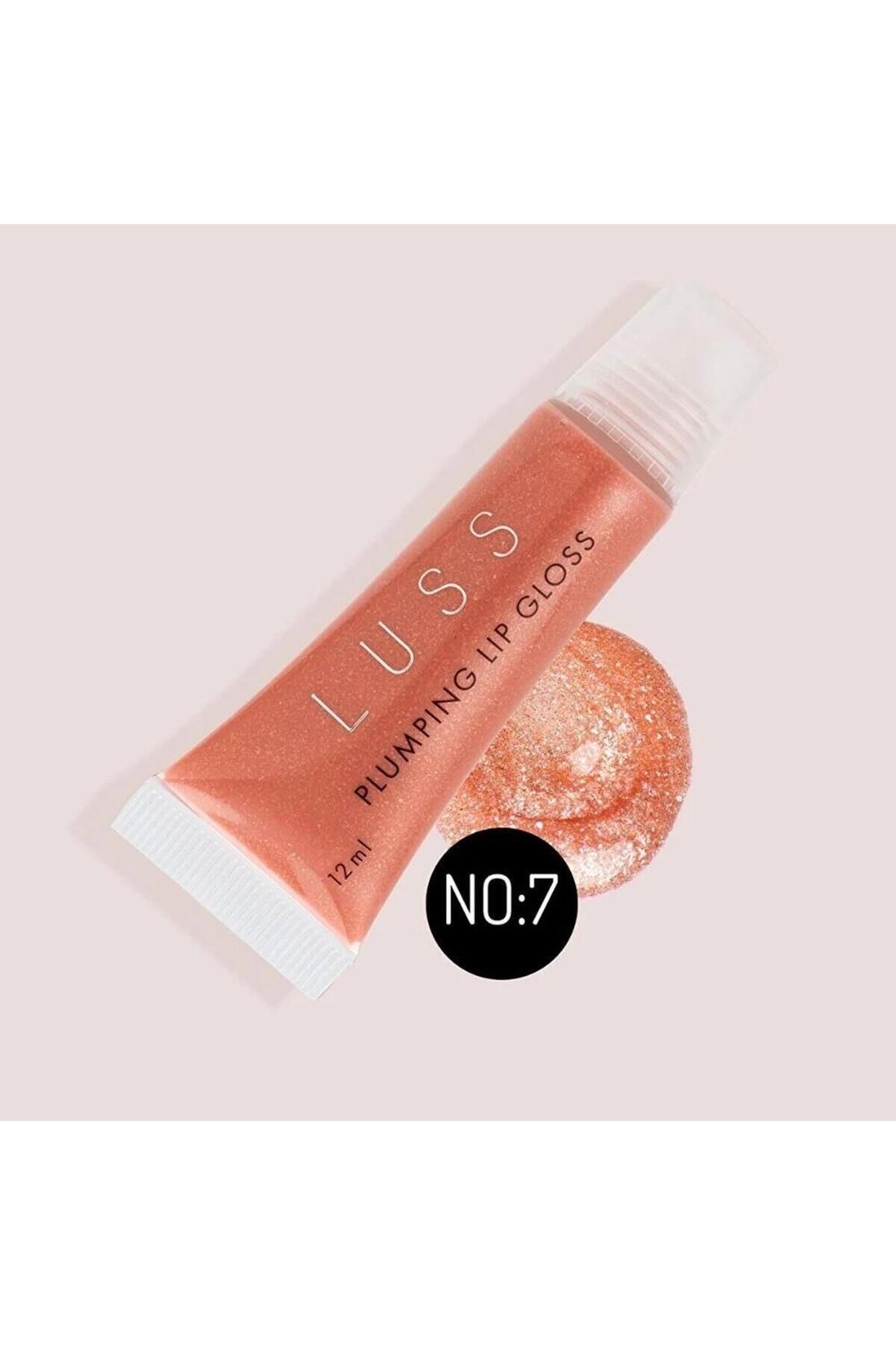 براق لب شماره: 7 Plumping Effect Terracotta 12 ml Lip Gloss LUSS