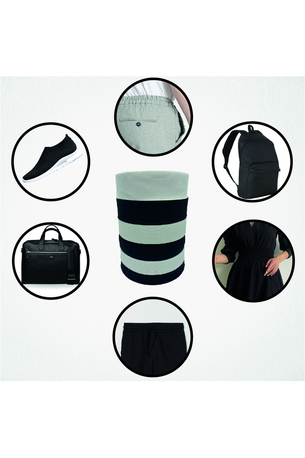 Avkar Tekstil 4,5 Cm 25 Metre Beyaz Süper Dokuma Bel Don Paça Lastiği Geniş Lastik Lateks Ürün