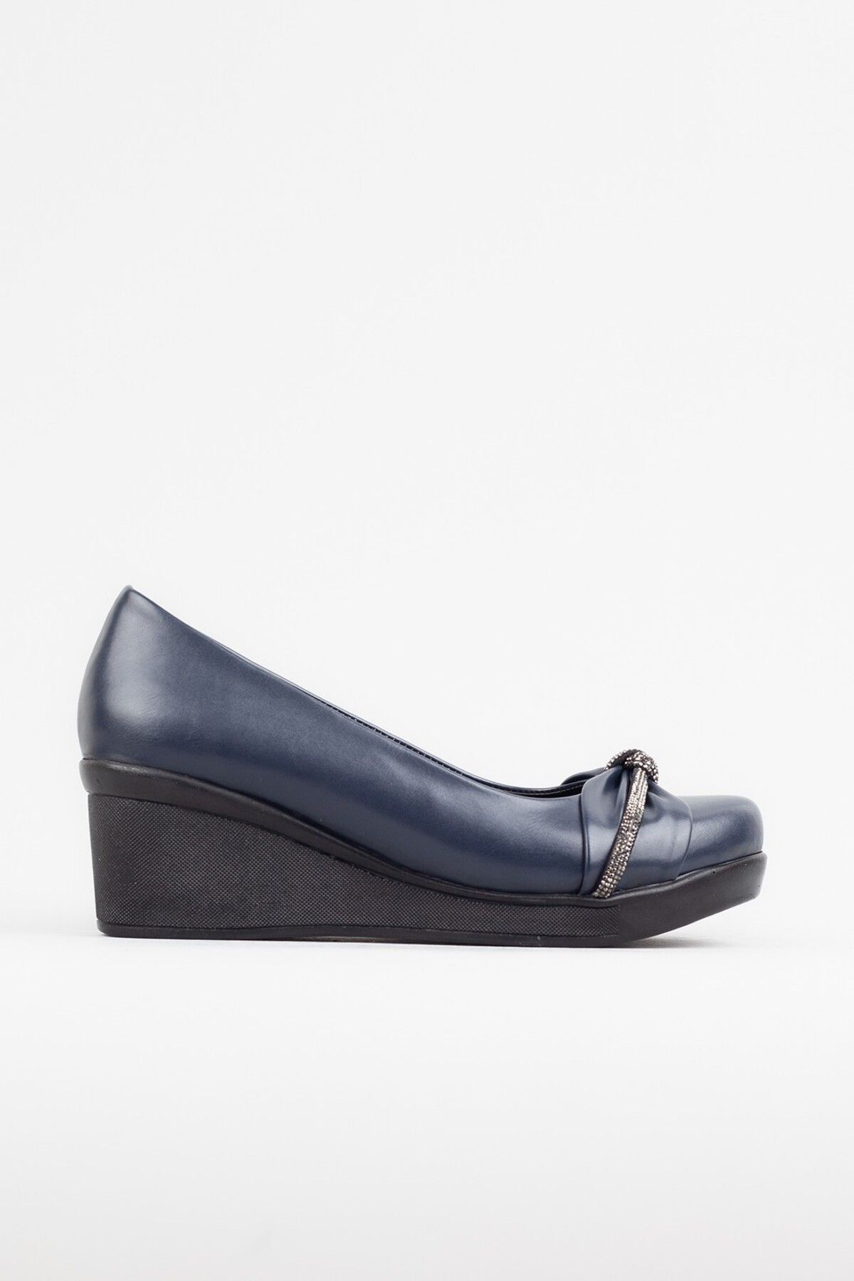 Navy blue wedge heel shoes cheap