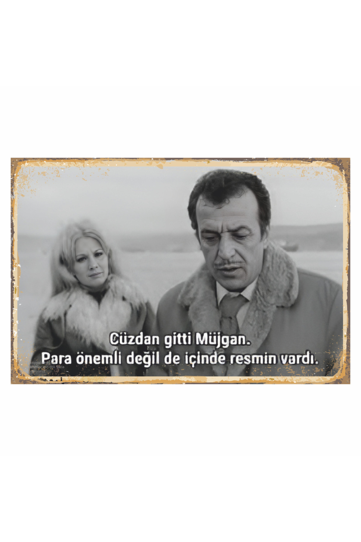 The Wallet Is Gone There Was Your Picture In It, Not Wedding Money Sadri Habitual Retro Wooden Poster