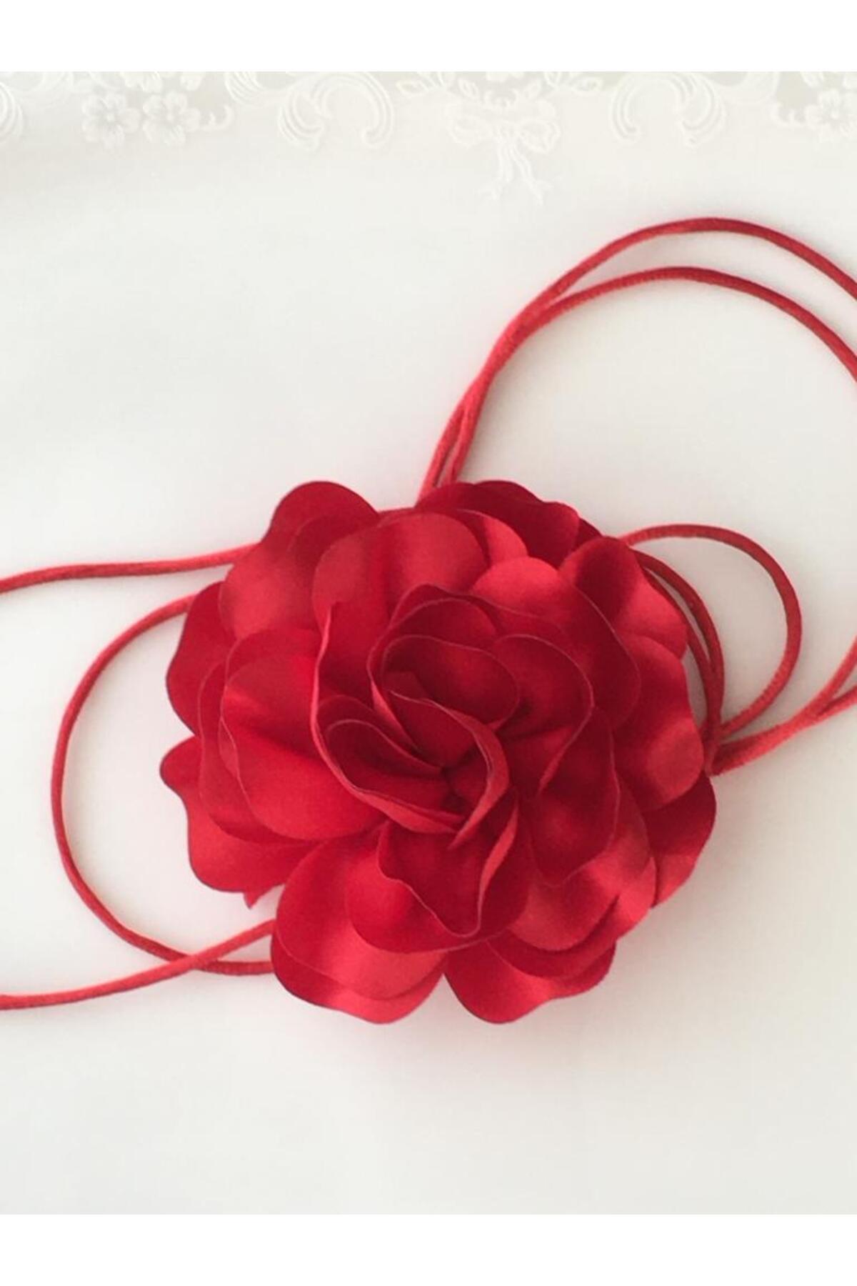 Necklace /choker Necklace/laced Fabric Flower Necklace ( 10 Cm ) ( Bk1 )