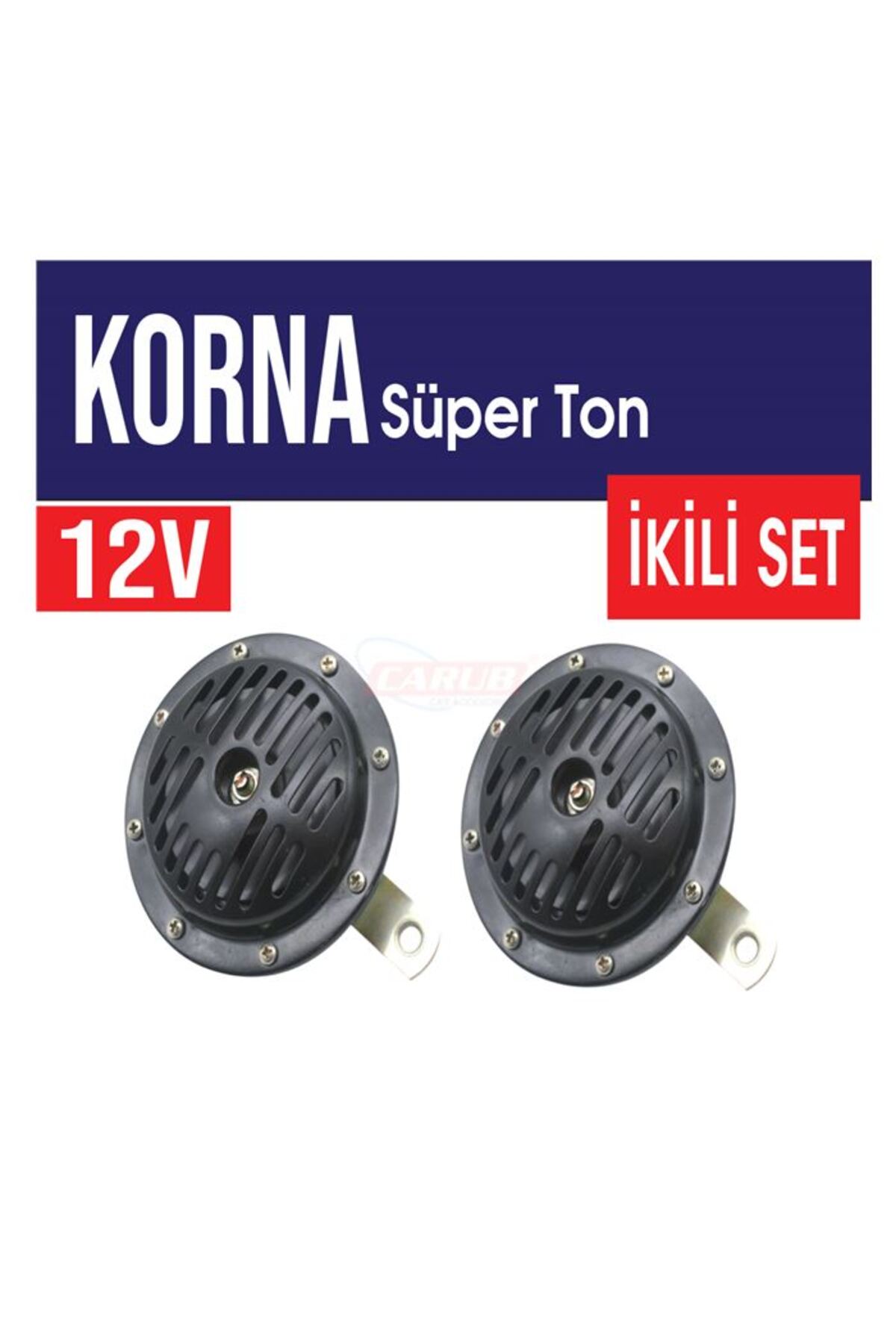 BTM OTOMOTİV Hella Tipi Korna Siyah 13 Cm 2 Adet