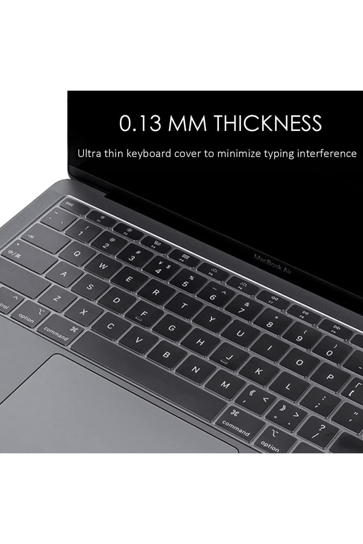 Macbook Pro 14 inç M3/M3 Pro/M3 Max A2992 A2918 Uyumlu Türkçe Q Klavye Slim Klavye Koruyucu Kılıf 3