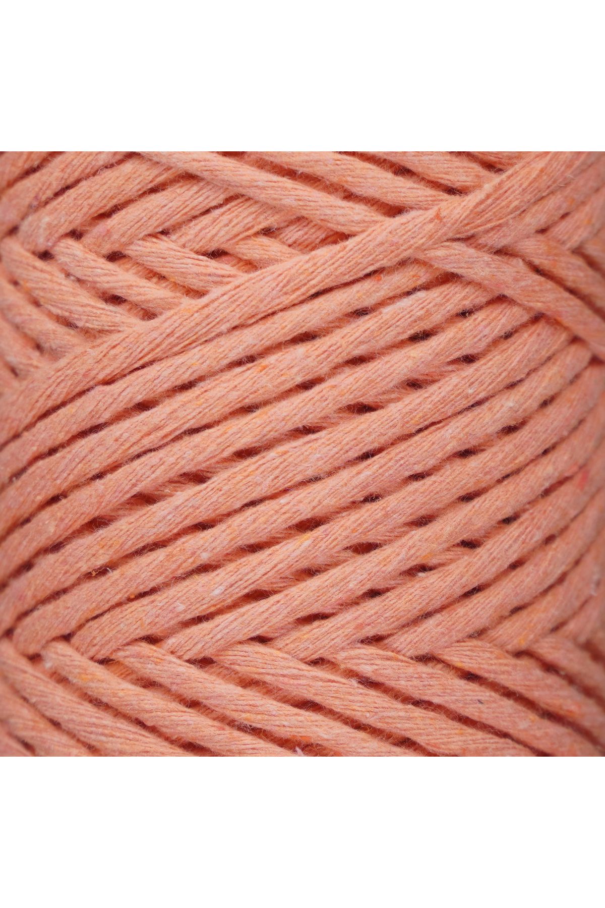 Makromecity-Scalloped Macrame Thread 3mm Scalloped Cotton Macrame Thread Macrame Thread Salmon 3