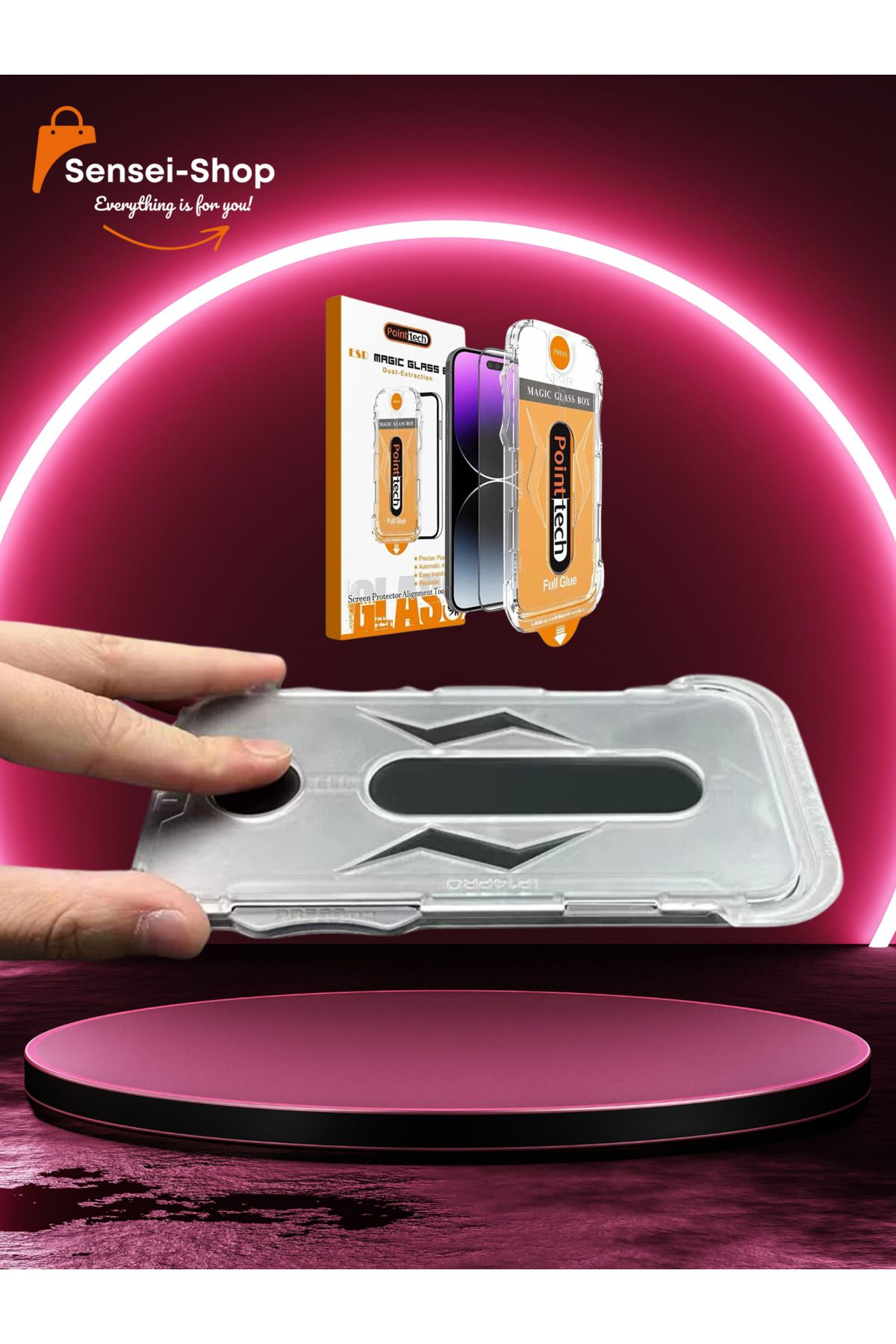 POINTTECH-Pointtech Magic Screen Protector Compatible with iPhone 14 Promax - with Easy Application Apparatus 4