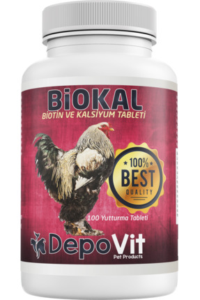 DEPOVİT BİOCAL BİOTİN KALSİYUM TABLETİ ( TAVUK HOROZ KAZ ÖRDEK VB )