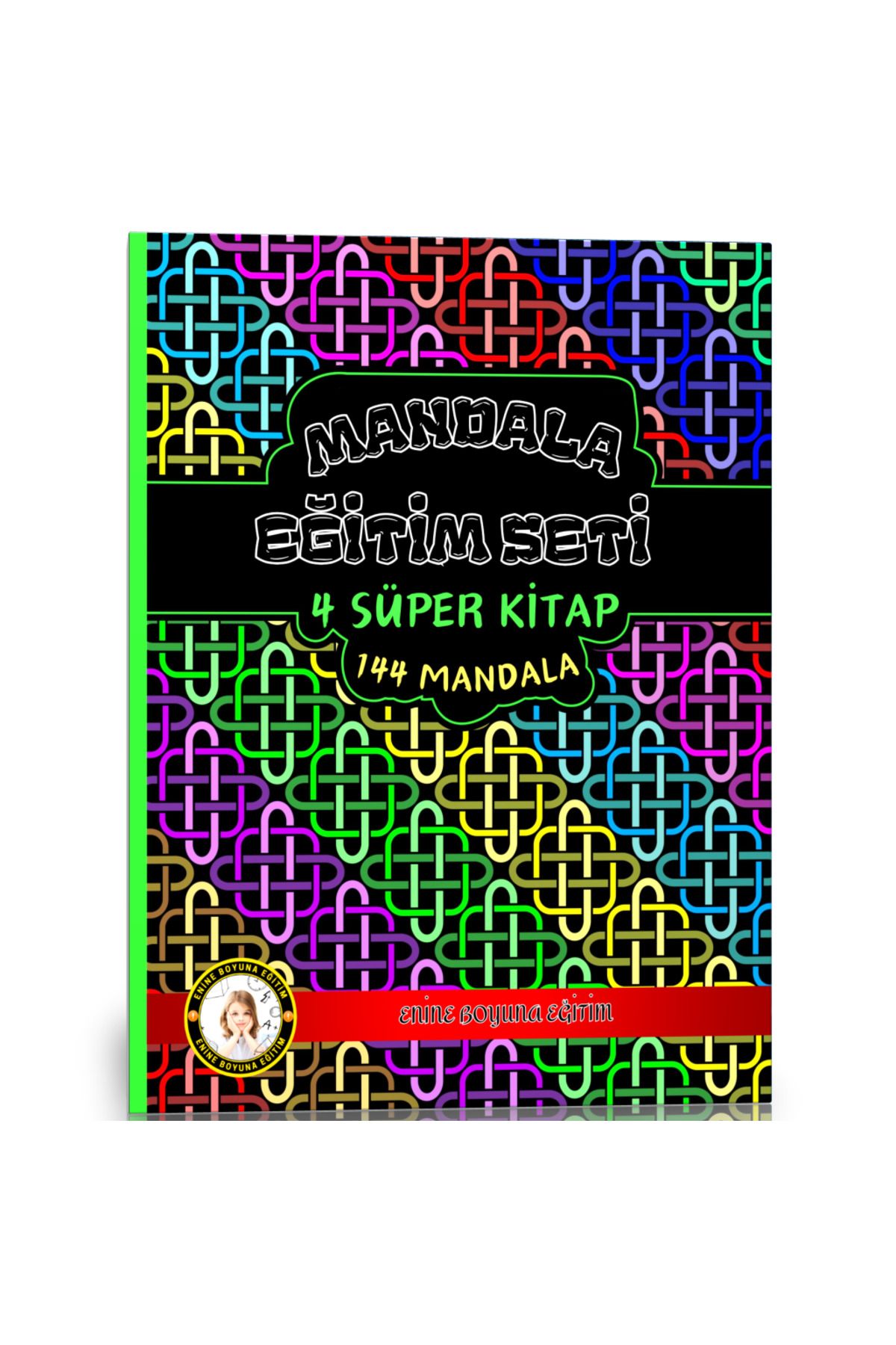 Enine Boyuna Eğitim Mandala Boyama Eğitim Seti (4 Süper Kitap)