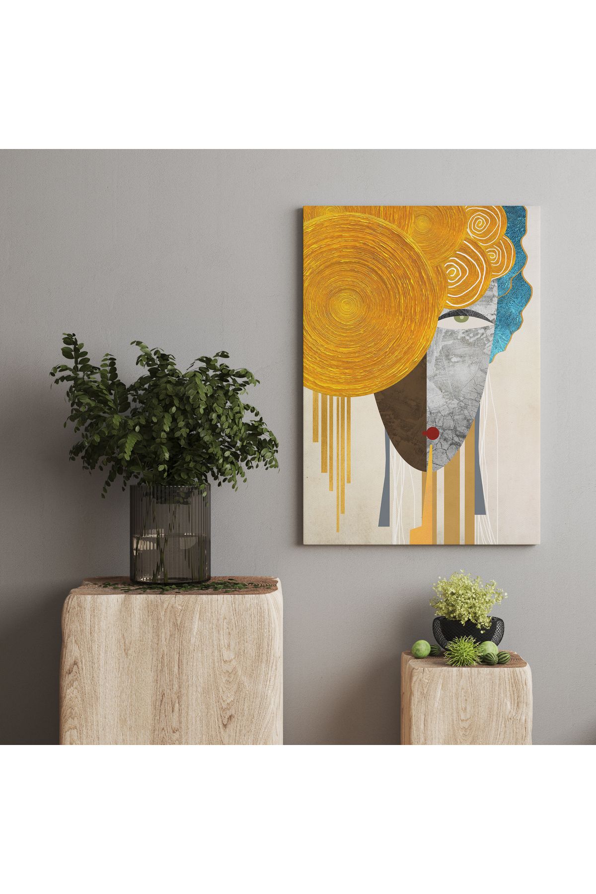 KOLDEMİR-Modern Abstract Geometry Canvas Painting 4