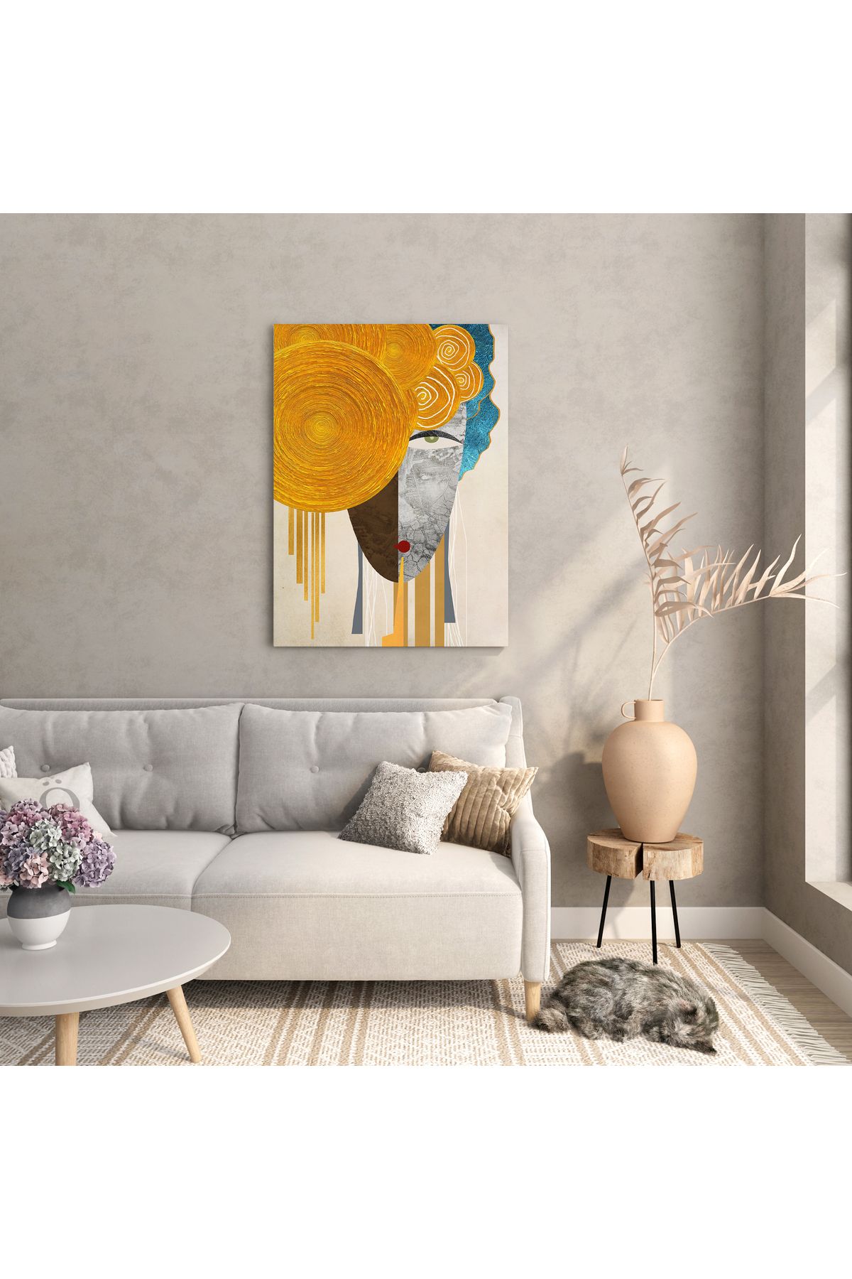 KOLDEMİR-Modern Abstract Geometry Canvas Painting 3