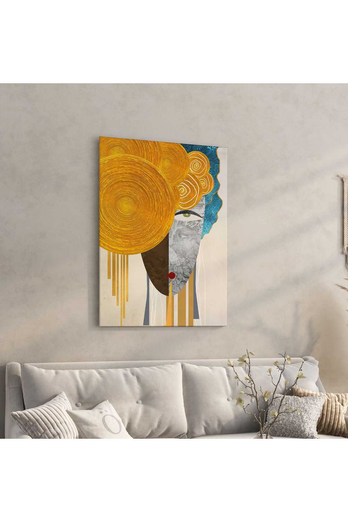 KOLDEMİR-Modern Abstract Geometry Canvas Painting 2