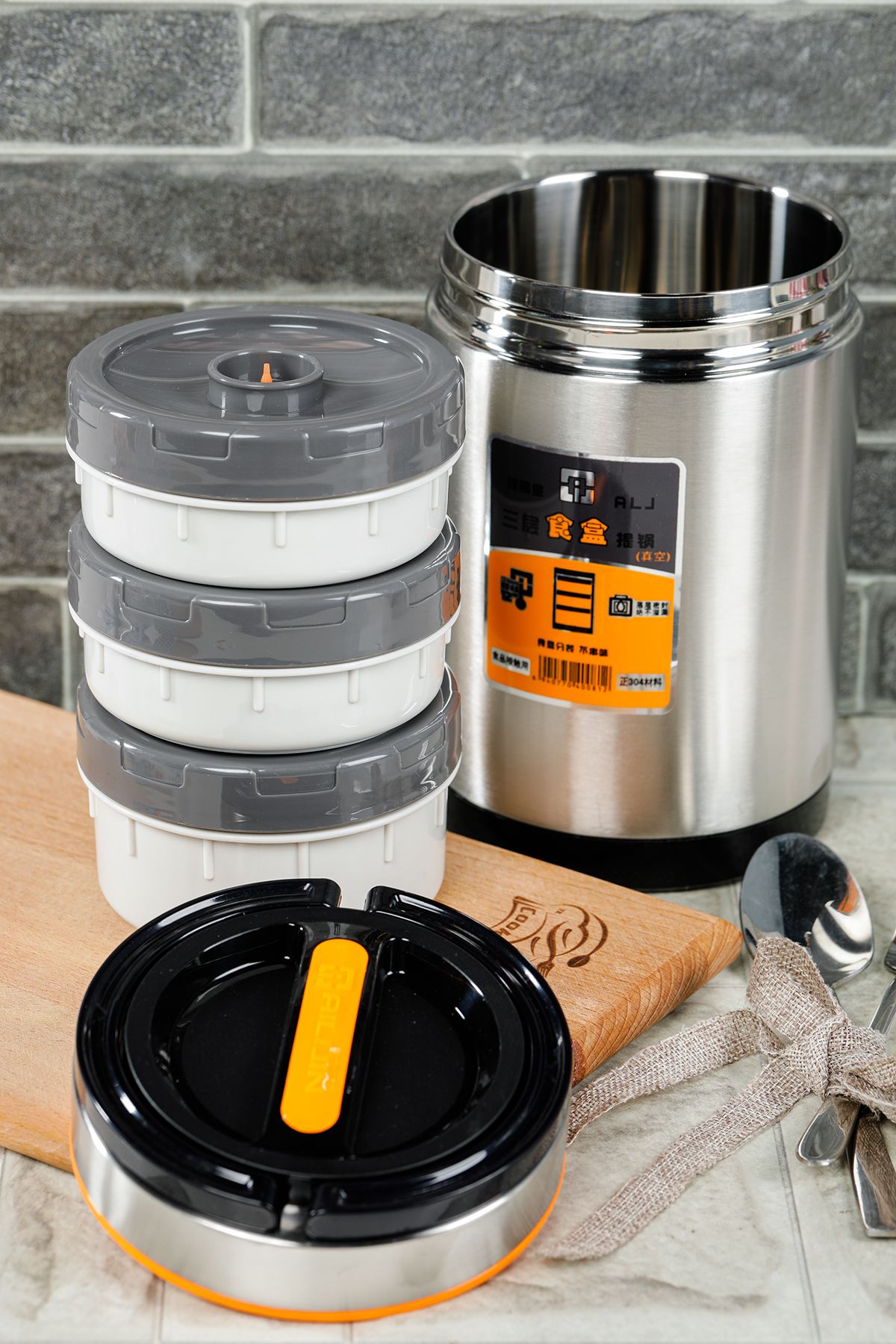فلاسک سبز 3 'LT 1.9 LT لوکس استیل ضدزنگ Thermos Storey Paining Cooker