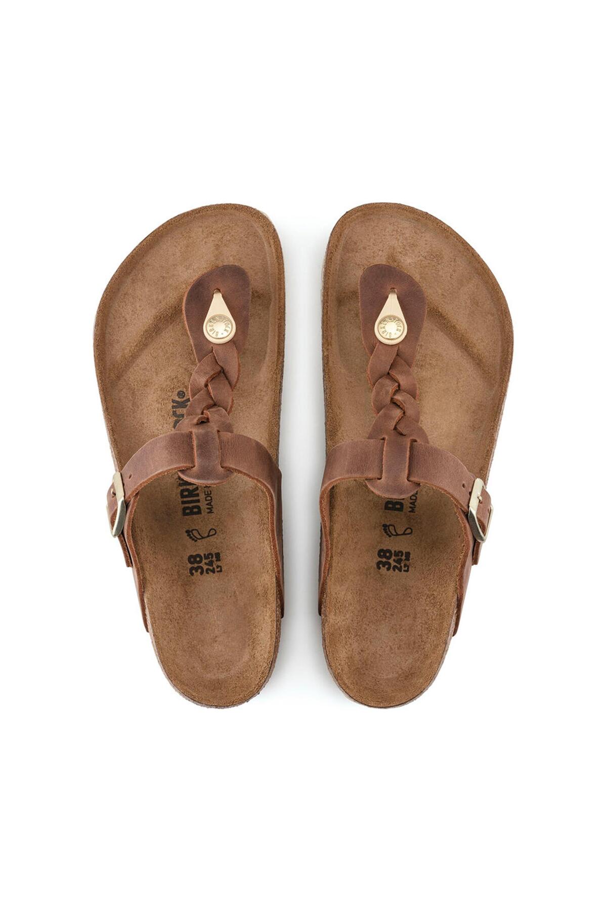 دمپایی بیرکن استاک زنانه چرم مصنوعی نارنجی  راسته      لباس خانگی | Birkenstock 1021336 DE - تصویر 3
