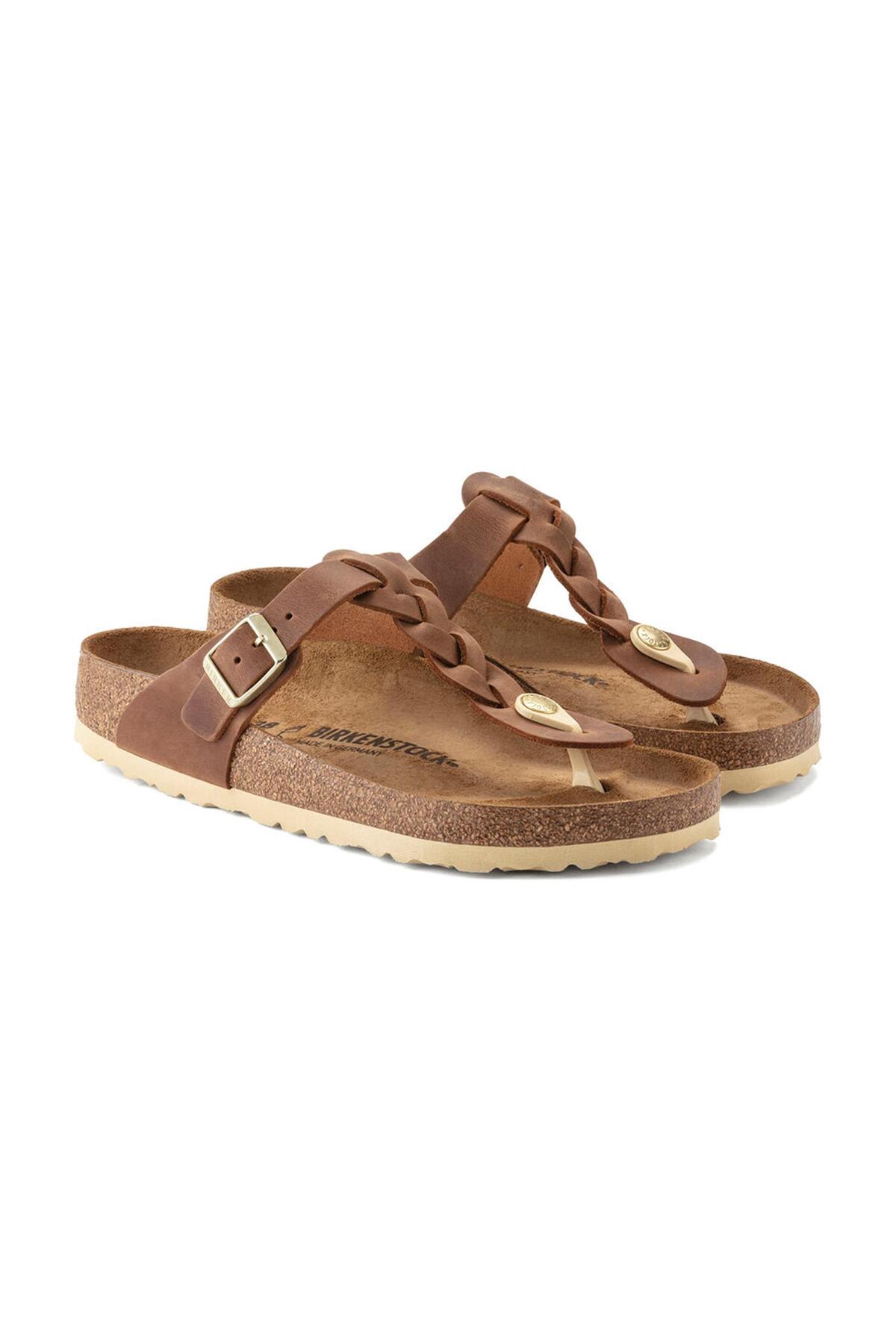 دمپایی بیرکن استاک زنانه چرم مصنوعی نارنجی  راسته      لباس خانگی | Birkenstock 1021336 DE - تصویر 4