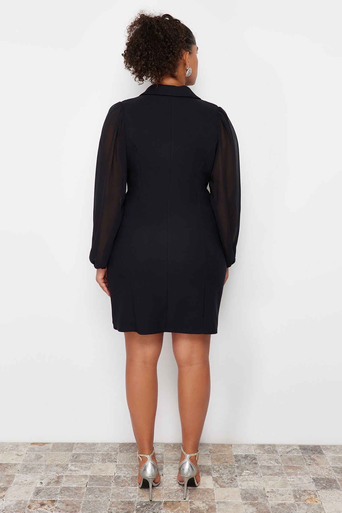 Trendyol Curve Siyah Dokuma Ceket Elbise TBBSS24AH00008 Fiyatı, Yorumları -  Trendyolmilla