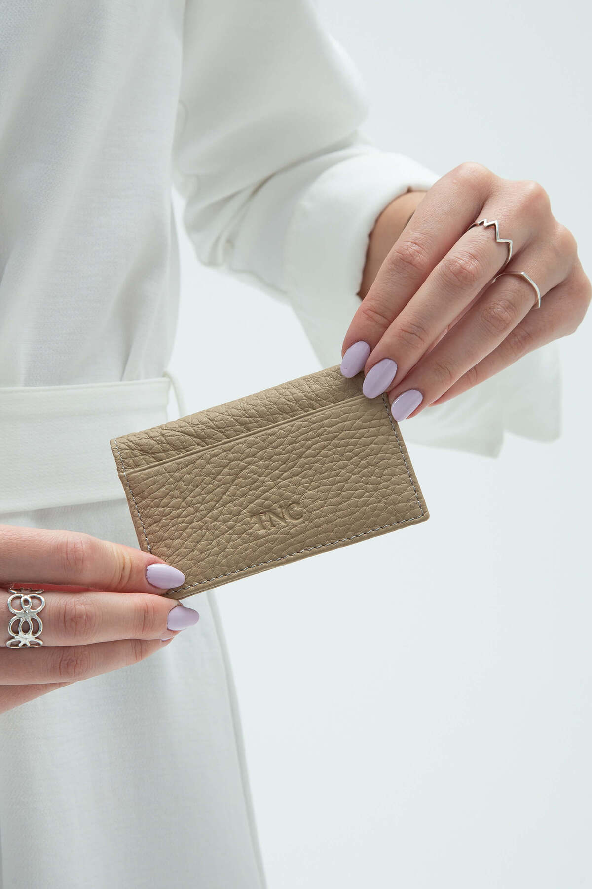 تامر تانجا جا کارتی مردانه چرم اصل بژ