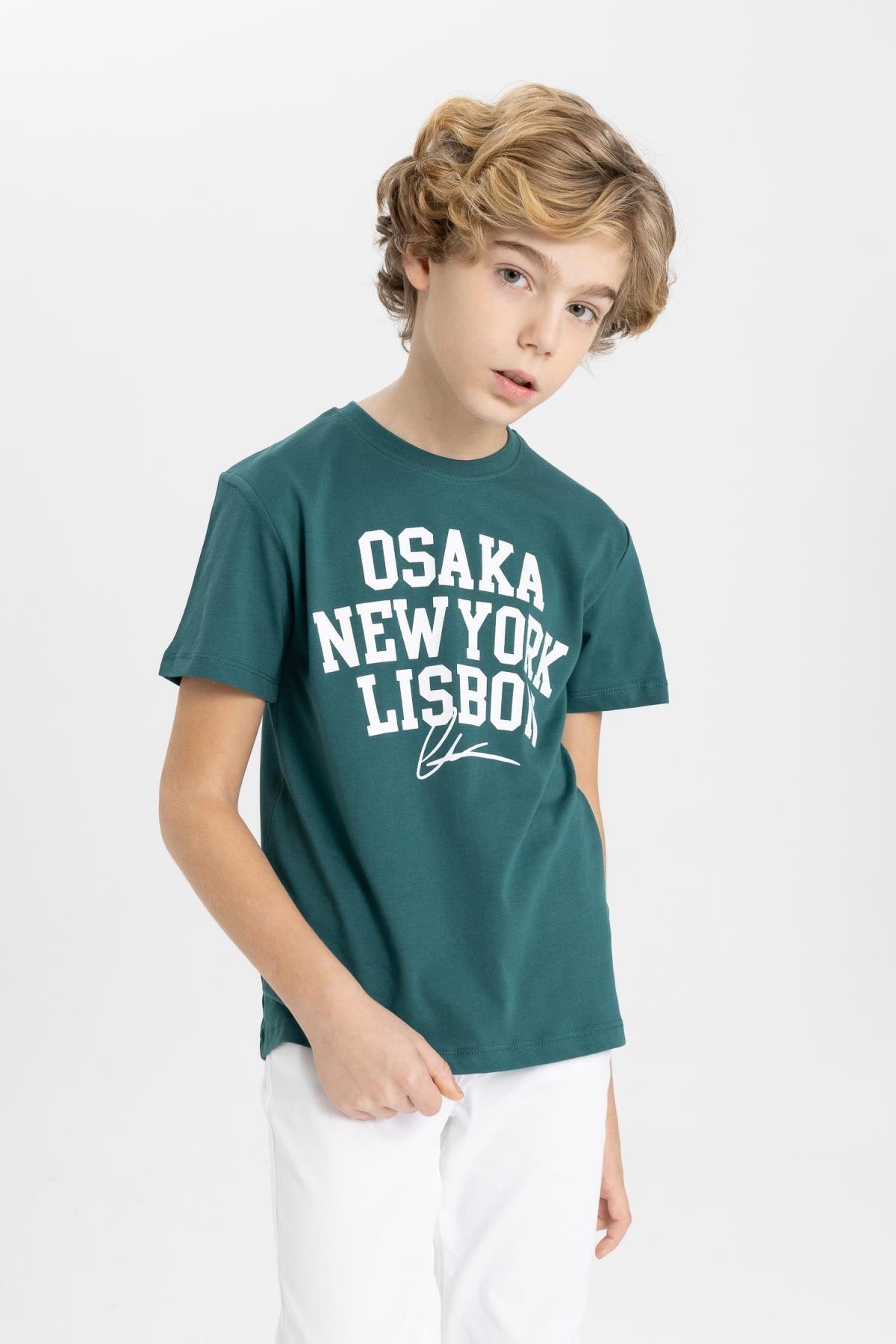 DeFacto T-Shirt Per Bambini E Ragazzi – Maglietta Casual Morbida E Resistente, Ideale Per Tutti I Giorni