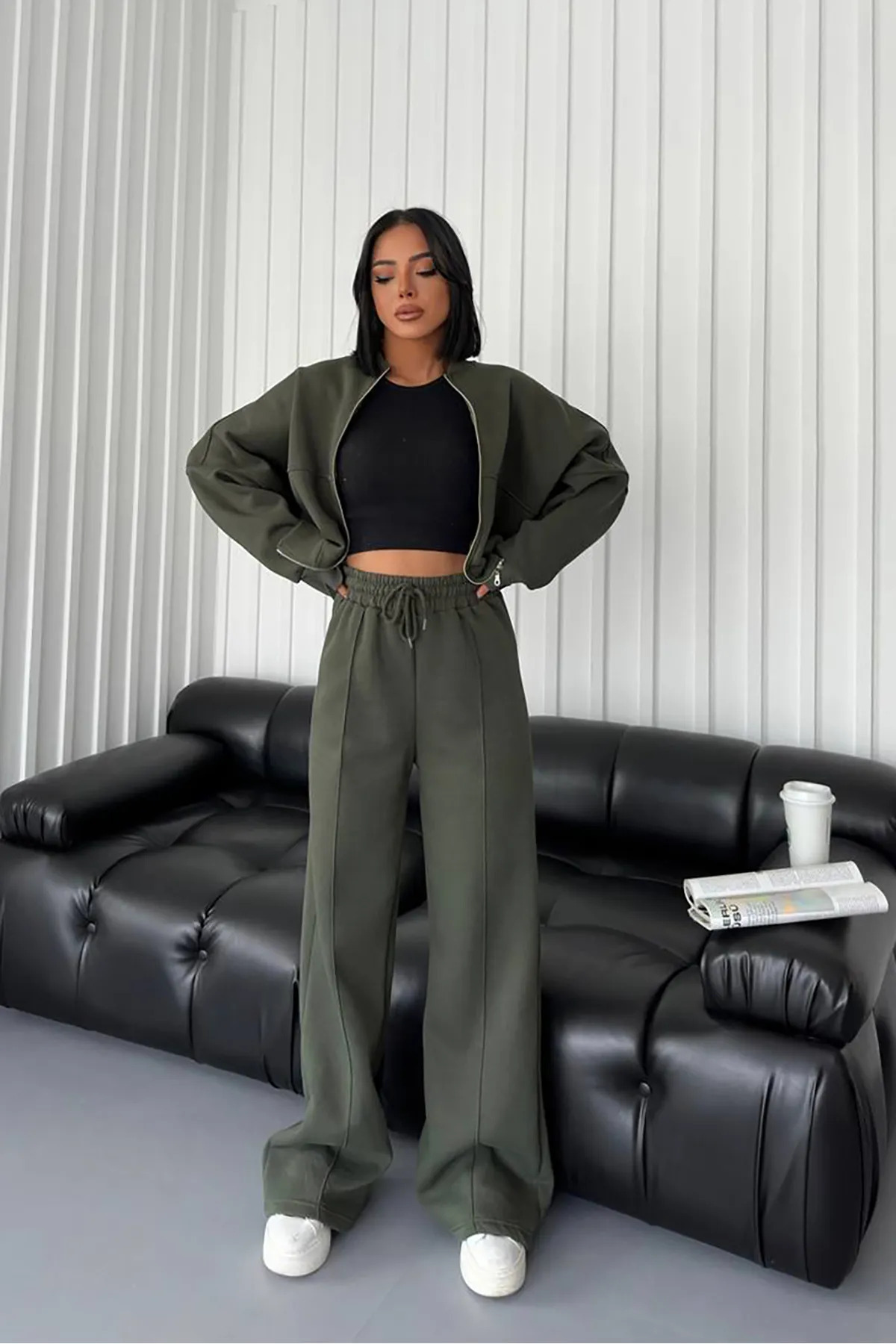 Laluvia-Khaki Charlotte tréningruha szett 4