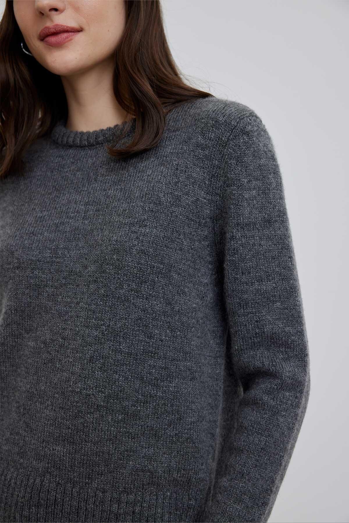 Manuka-CYCLING NECK FIT Knitwear SWEATER ANTHRACITE 4