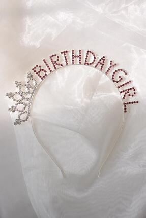 New Obsessions Pembe Taşlı Birthday Girl Taşlı Birthday Doğum Günü Parti Taç