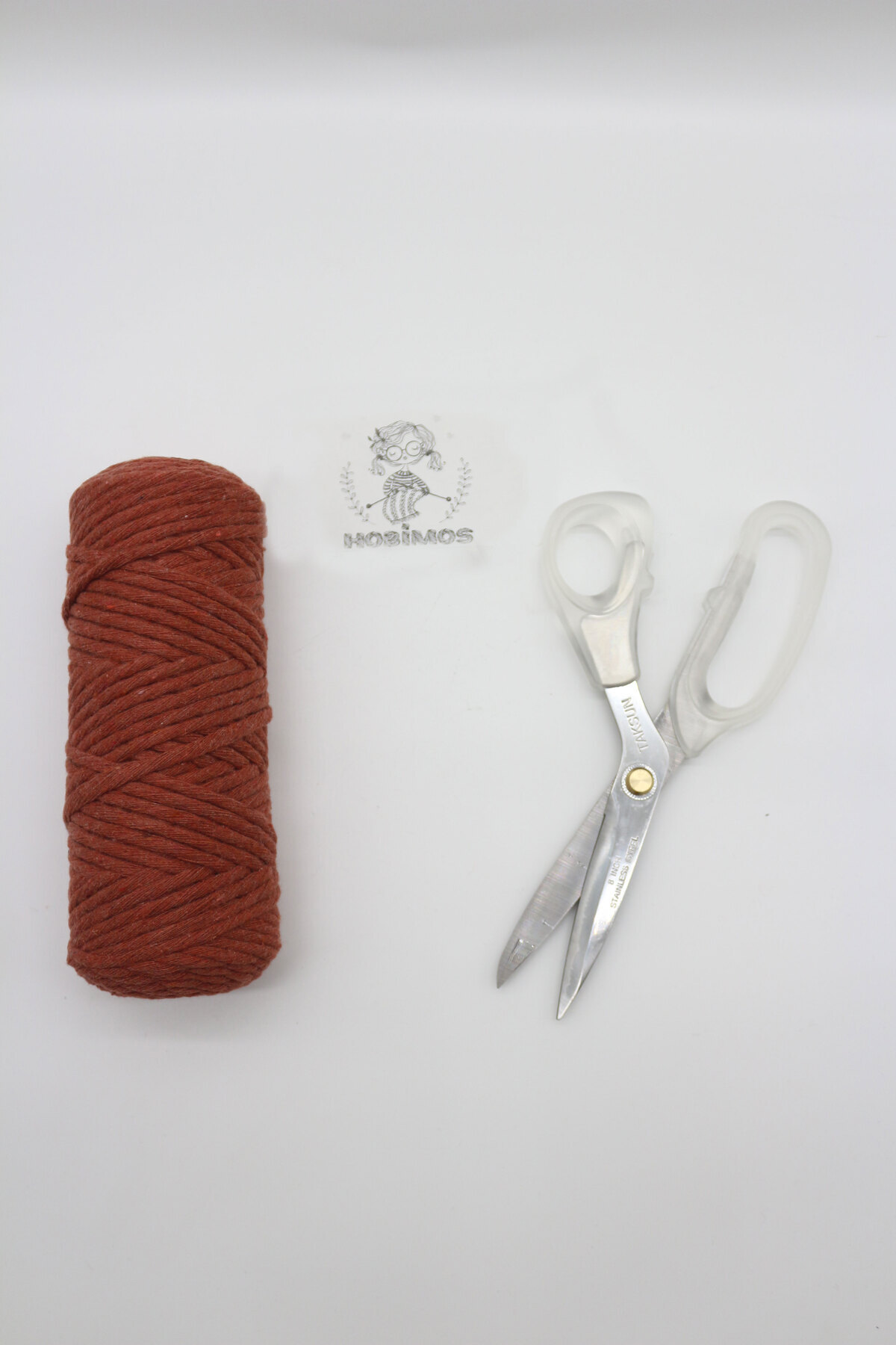 Hobimos-Macrame Scissors and 250 Gram Scannable 3 mm Macrame Thread 1