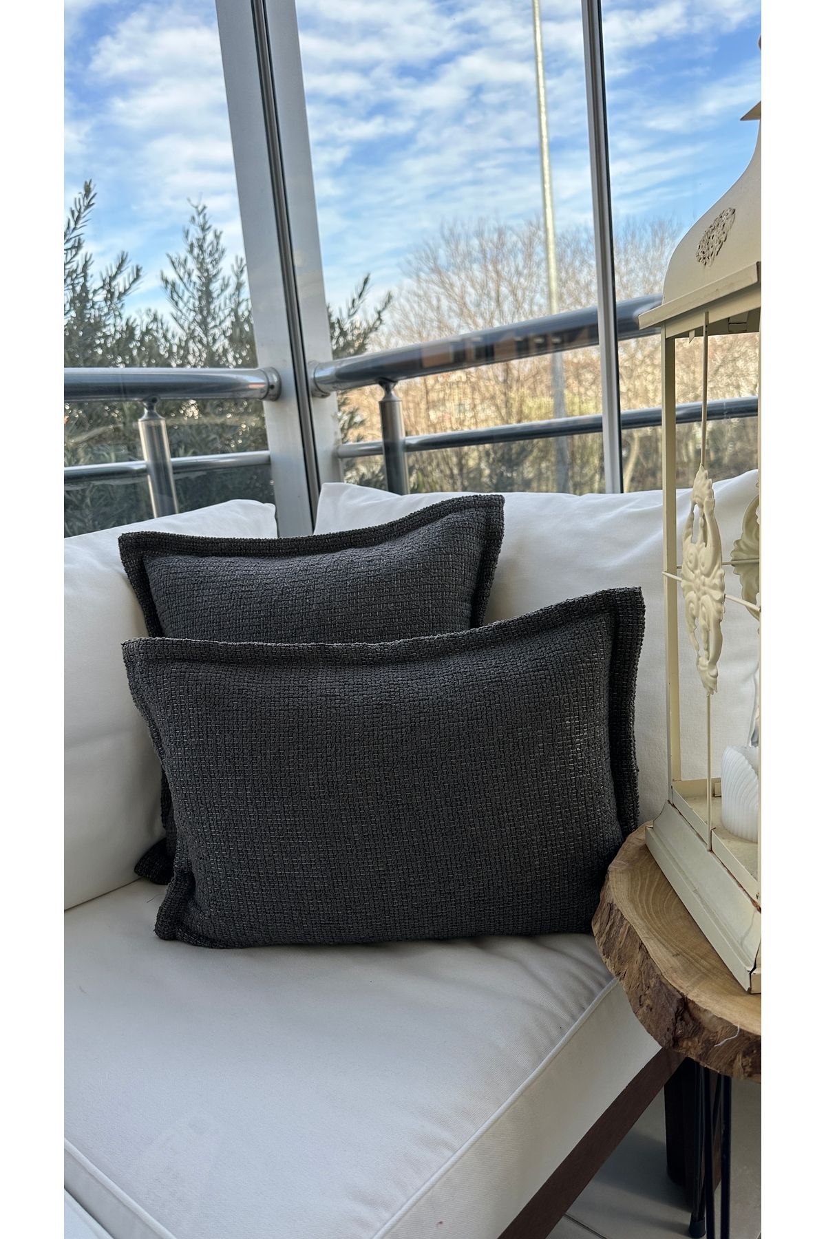 Decamor home Husă De Pernă Afumată Tricotată Boemă - 50 x 30