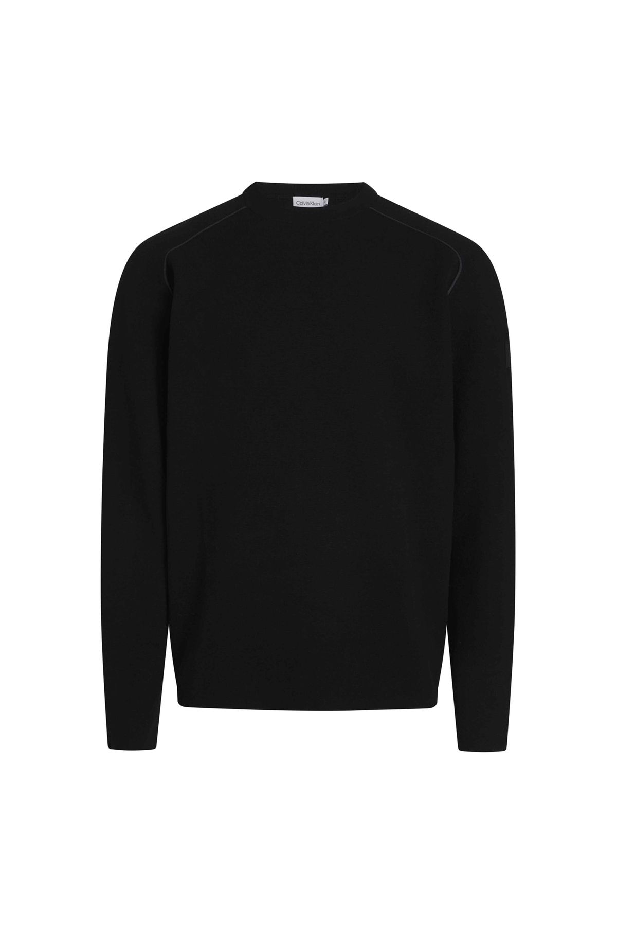 پلیور مشکی مردانه یقه دوچرخه Slim Fit ژاکت سیاه K10K12411BEH Calvin Klein