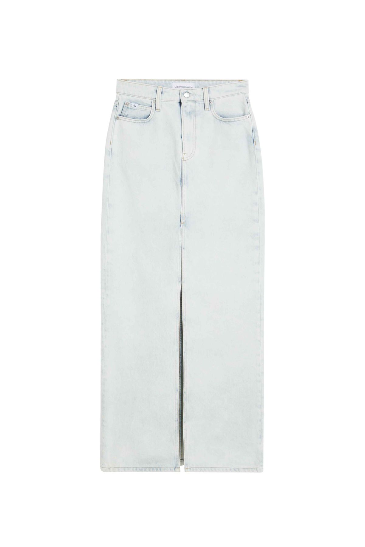 Calvin Klein Jasnoniebieska Damska Spódnica Jeansowa - Regular Waist Jeans J20j 2224891 Aa Kobieta - 25