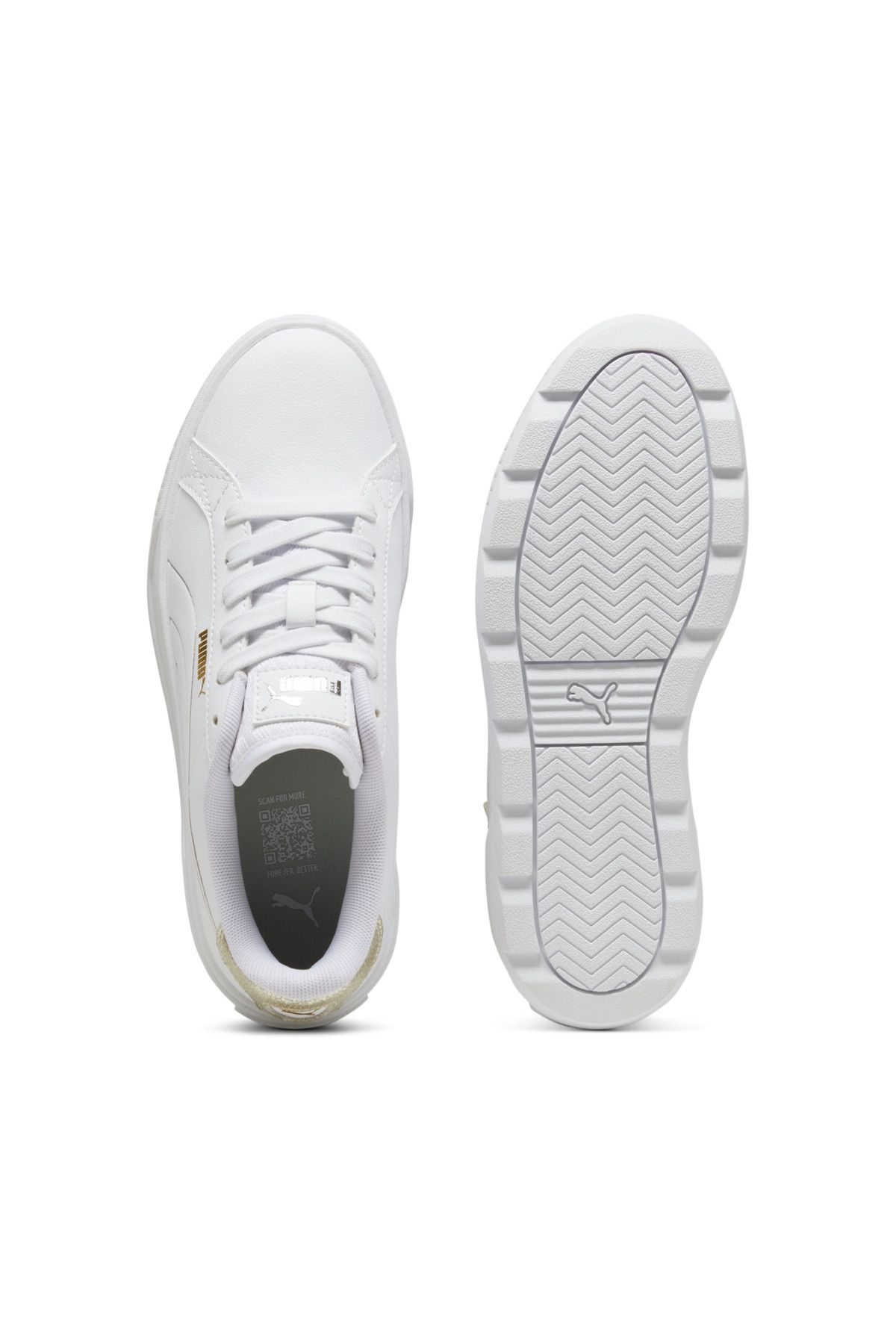 Puma کفش ورزشی کژوال کارمن متالیک شاین 39509901-سفید-نقره ای-طلا