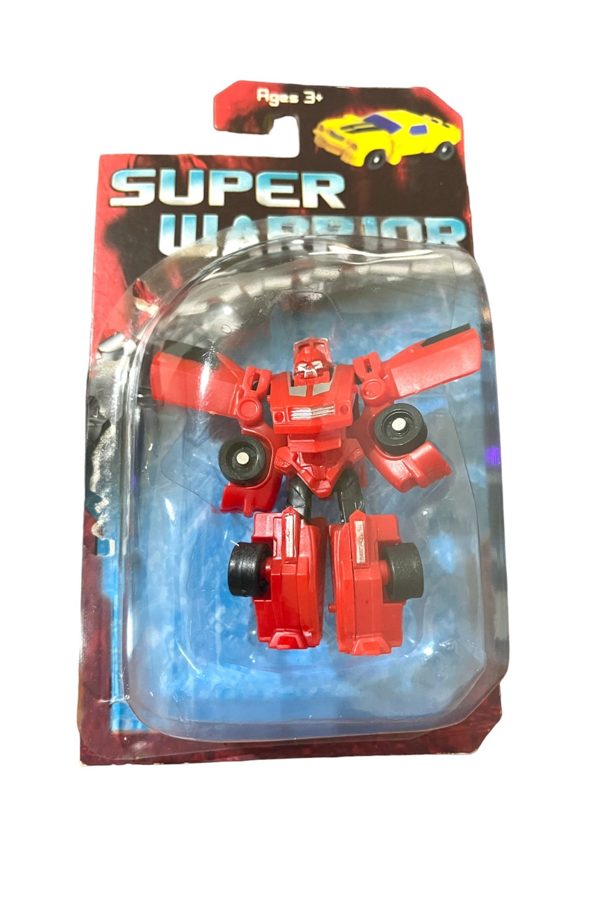 Shem SUPER Warrior Mini Plastik Gövdeli Dönüşebilen Robot Araba 7.5 CM KIRMIZI fotoğrafı 7 (önizleme)