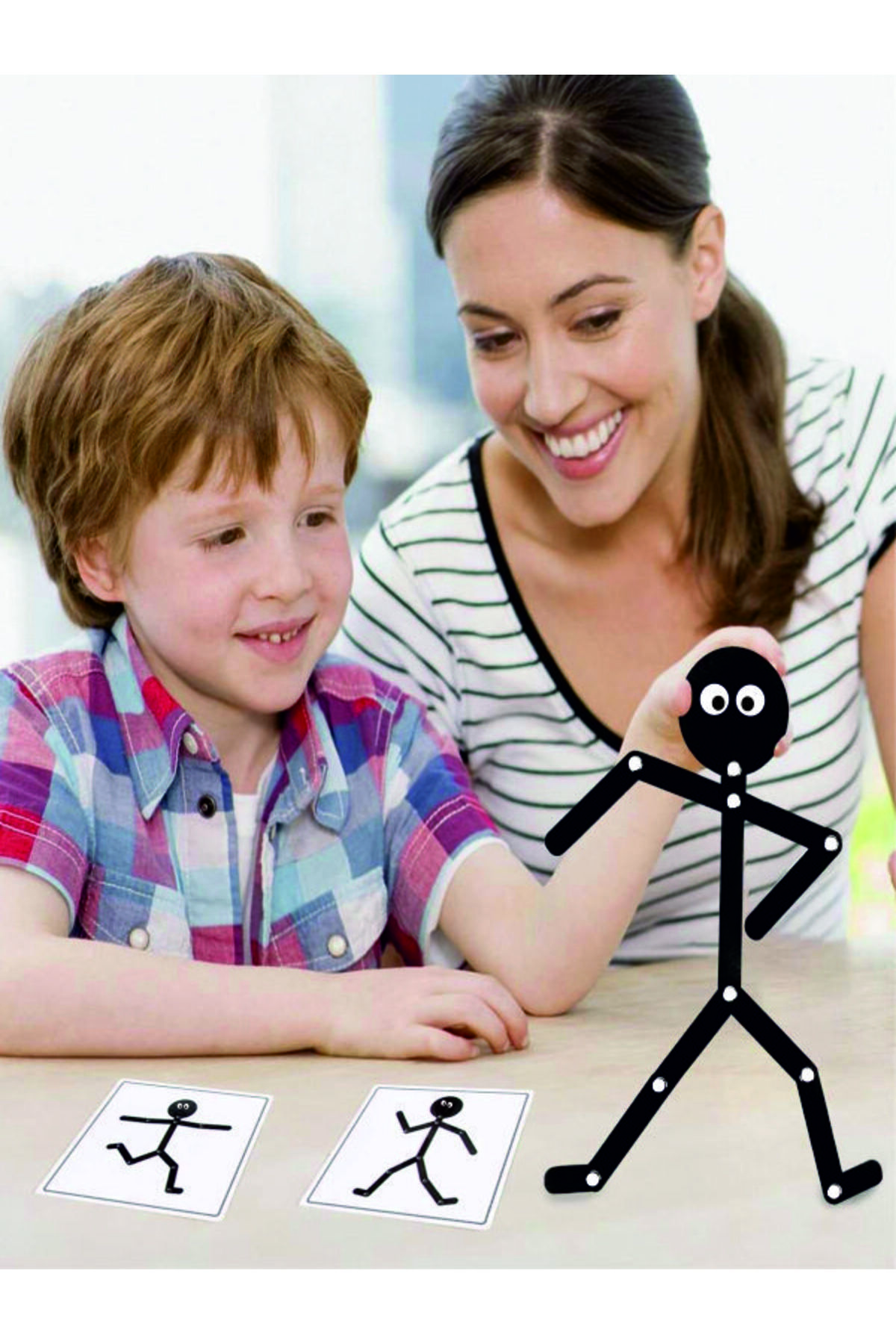 BYENS 2 Adet Çöp Adam 1 adet 30lu Görev Kartı Montessori Ahşap Eğitici Oyuncak fotoğrafı 2 (önizleme)