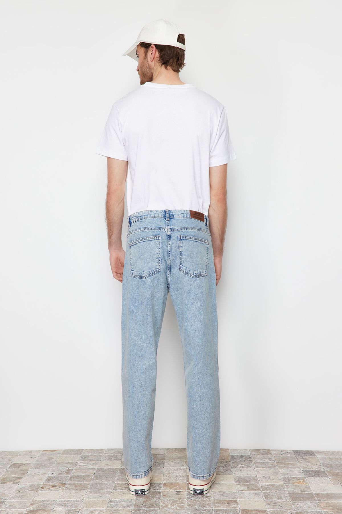 Trendyol Collection-Μπλε Baggy/90's Straight Fit Jeans Loose Jeans TMNSS24JE00012 7