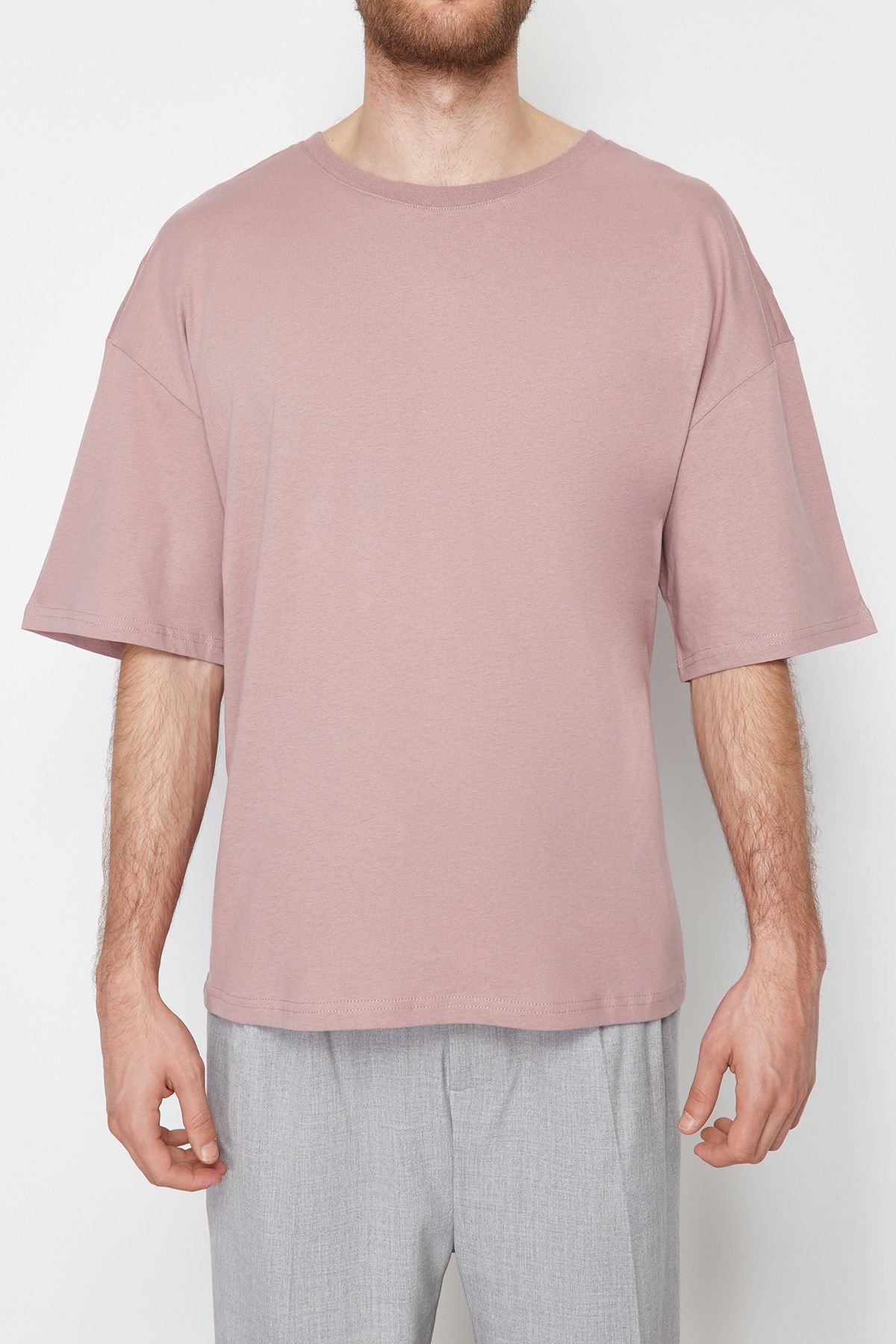 Trendyol Collection-Dusty Rose Oversize/Wide Cut 100% tričko TMNSS22TS0318 7
