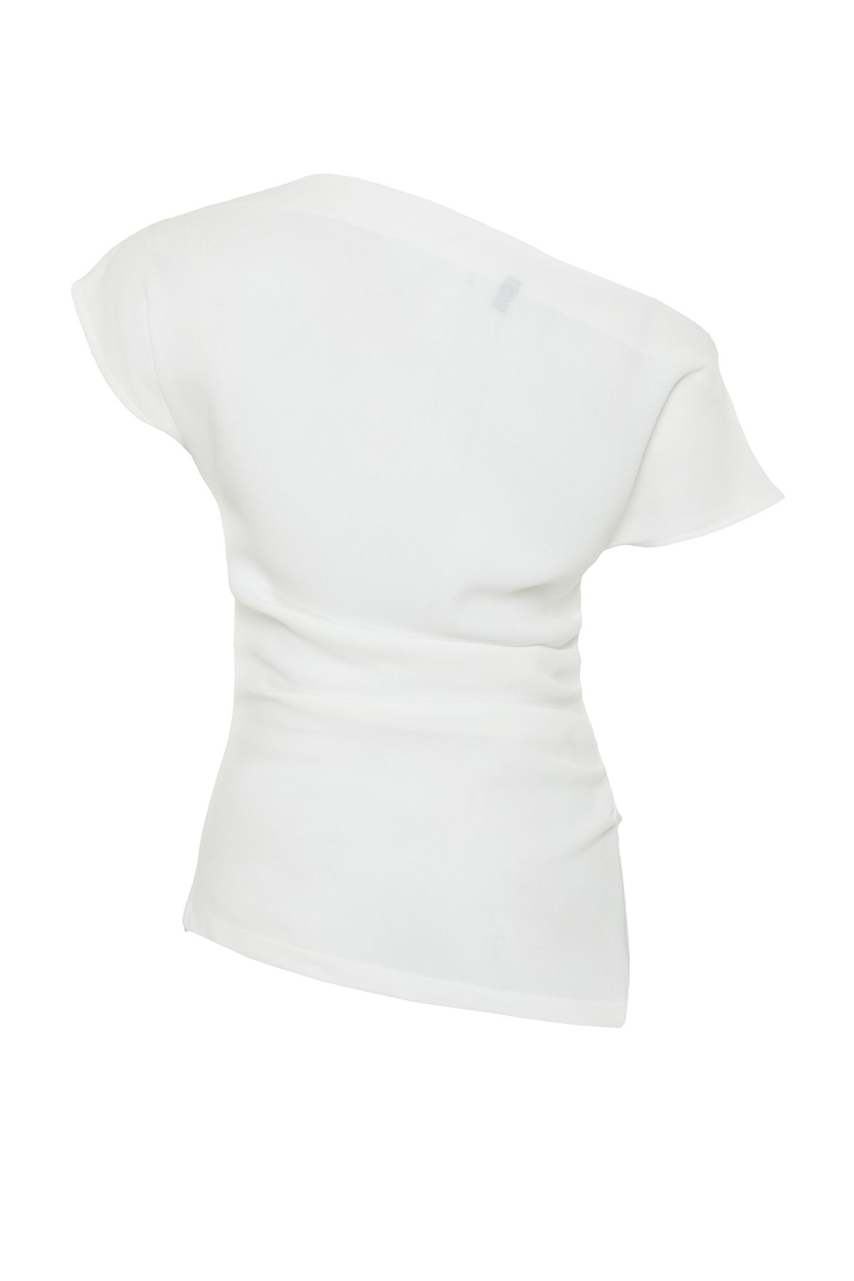 Trendyol Collection-Ecrufarbene, figurbetonte Webbluse mit U-Boot-Ausschnitt TWOSS24BZ00353 8