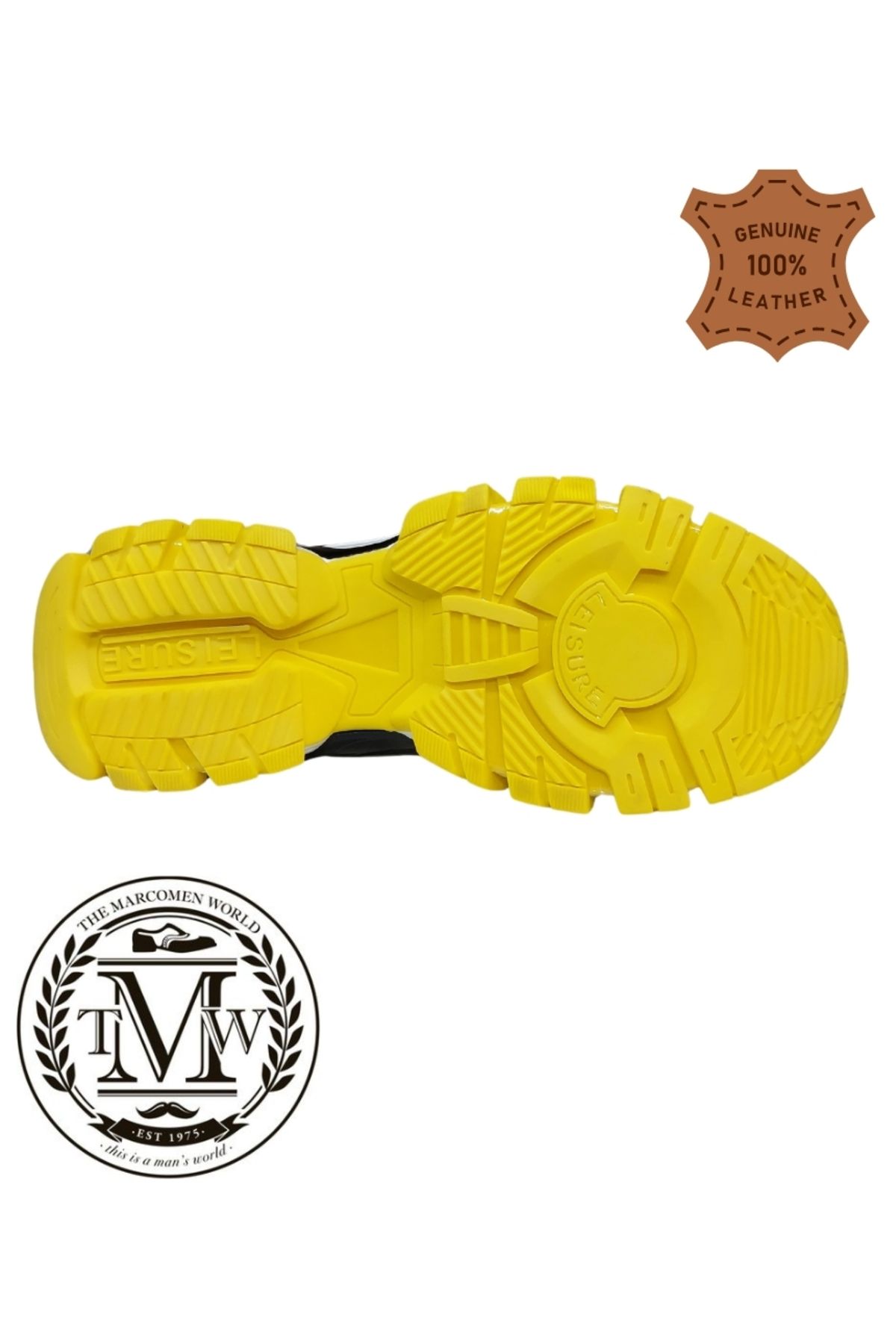 MARCOMEN-Pantofort alb casual pentru bărbați, din piele naturală, cu talpă anatomică 6