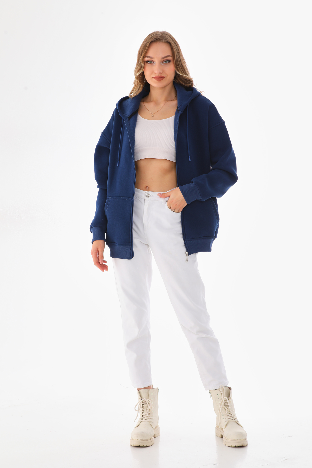 Sweat à capuche manches longues Femme Jjxx JXABBIE RLX LS EVERY HOOD SWT NOOS Violet Sport 2000 - Ref 12223961-030